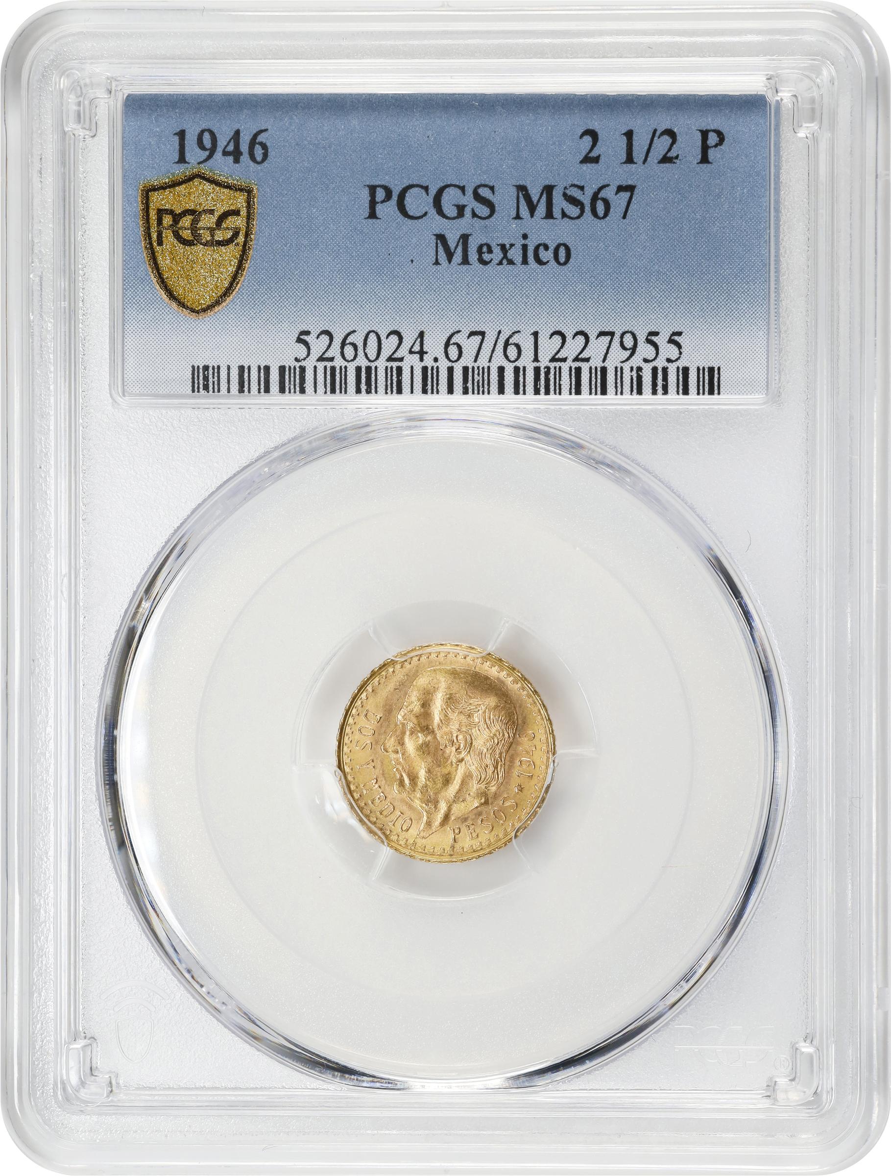 1919-Mo 2 1/2P Type 1, Gold, KM-463 MS (KM-463) thumbnail 8
