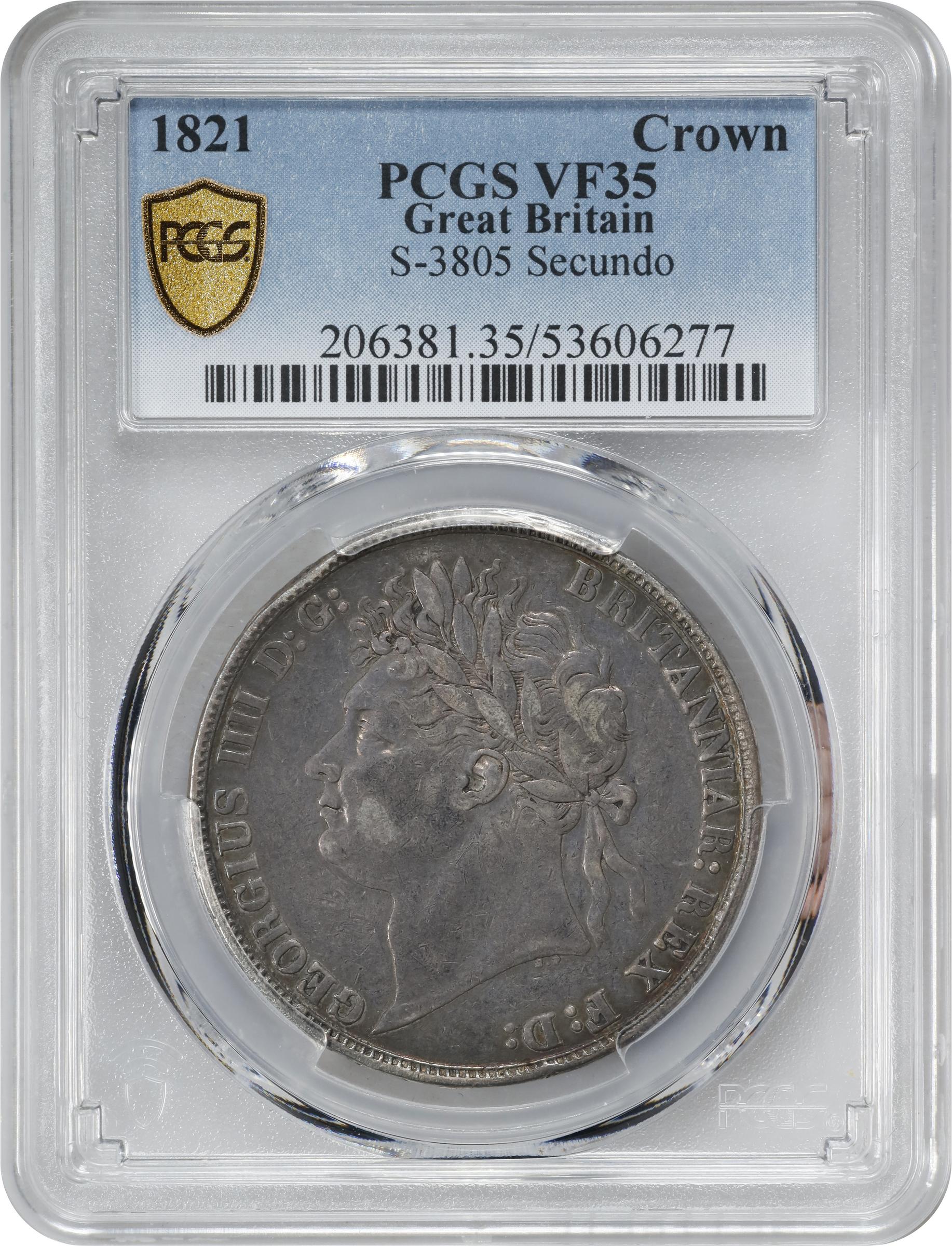 1821 Crown  Secundo              MS thumbnail 19