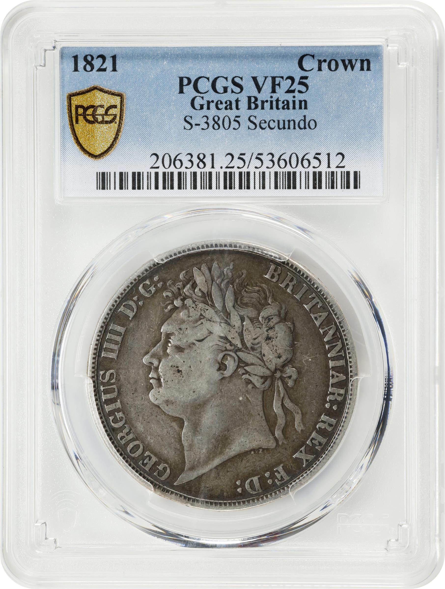 1821 Crown  Secundo              MS thumbnail 20