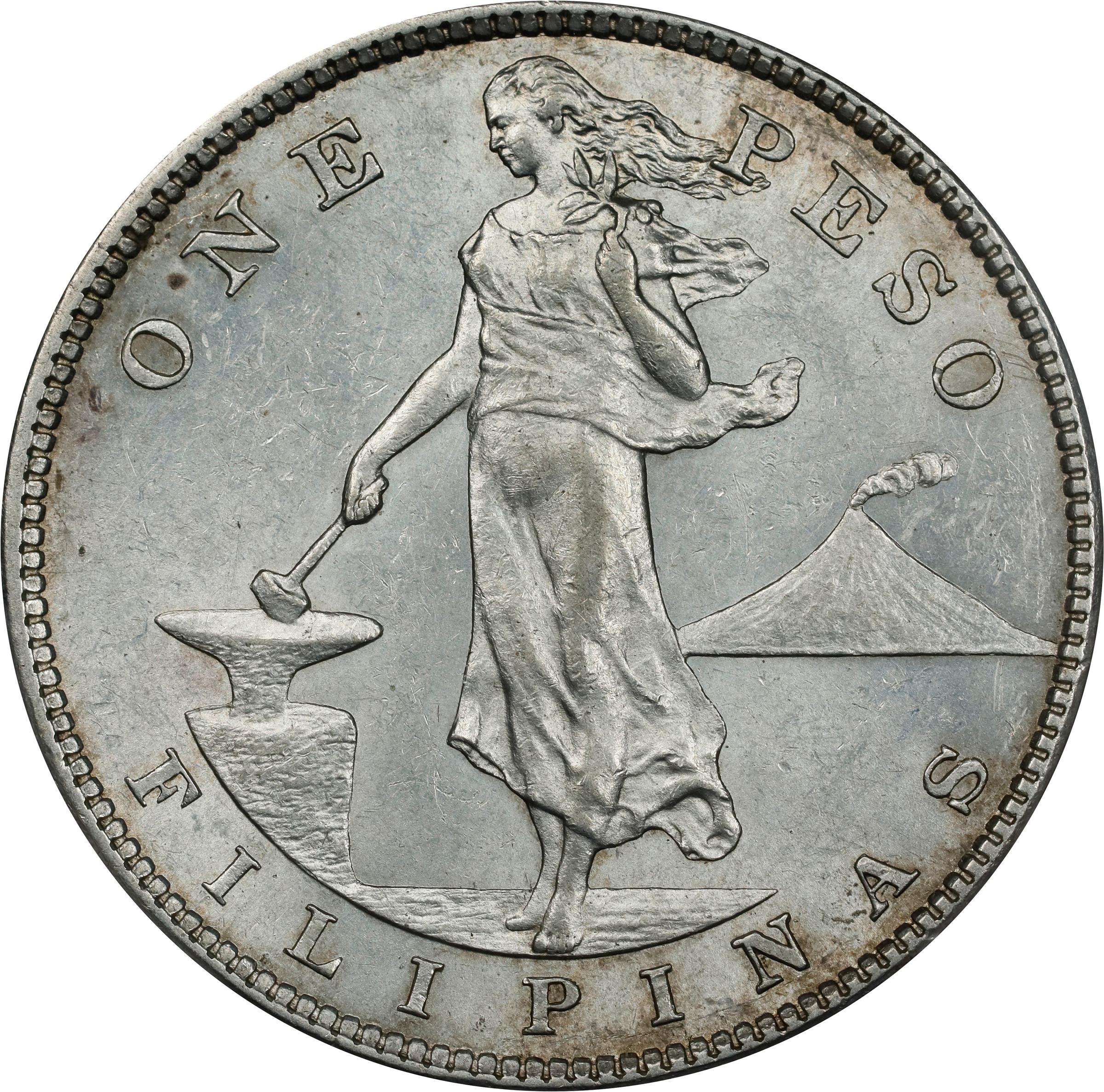 1907-S Peso U.S. Philippines MS thumbnail 3