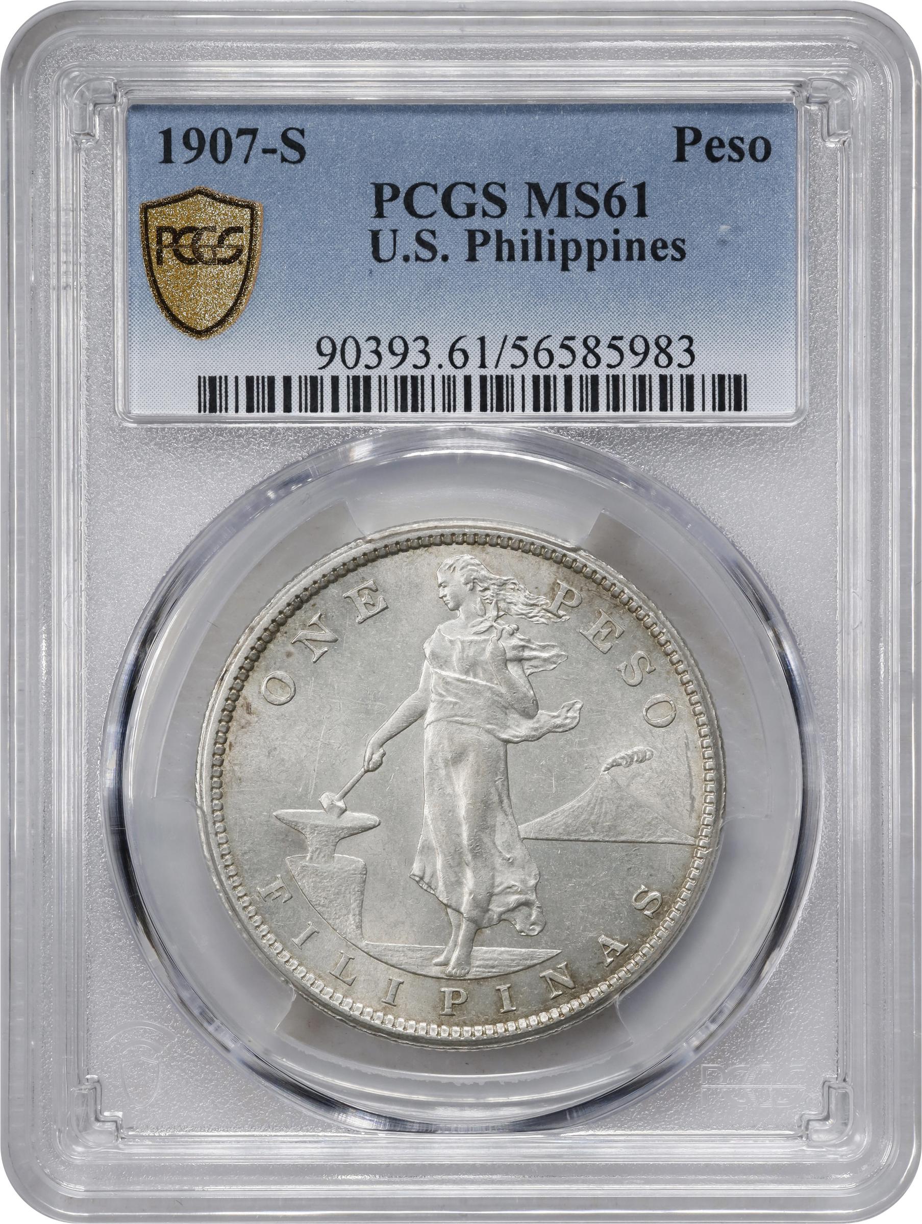 1907-S Peso U.S. Philippines MS thumbnail 19