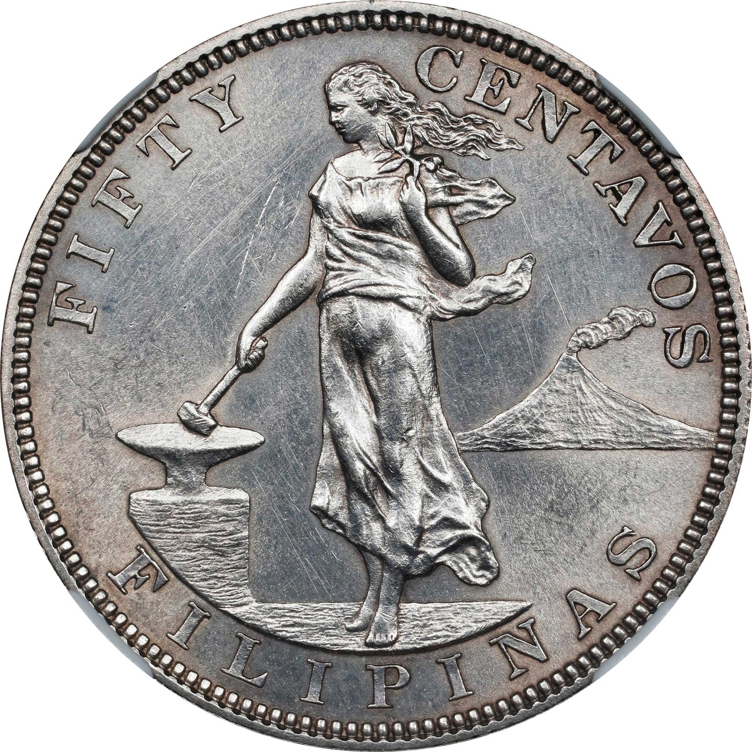 U.S. Philippines 50c 1907-1921 MS [Type] thumbnail 19