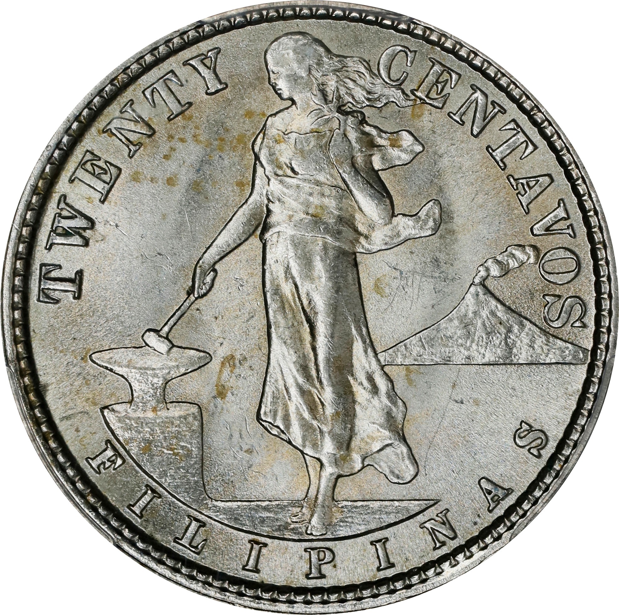 1918-S 20c U.S. Philippines MS thumbnail 3