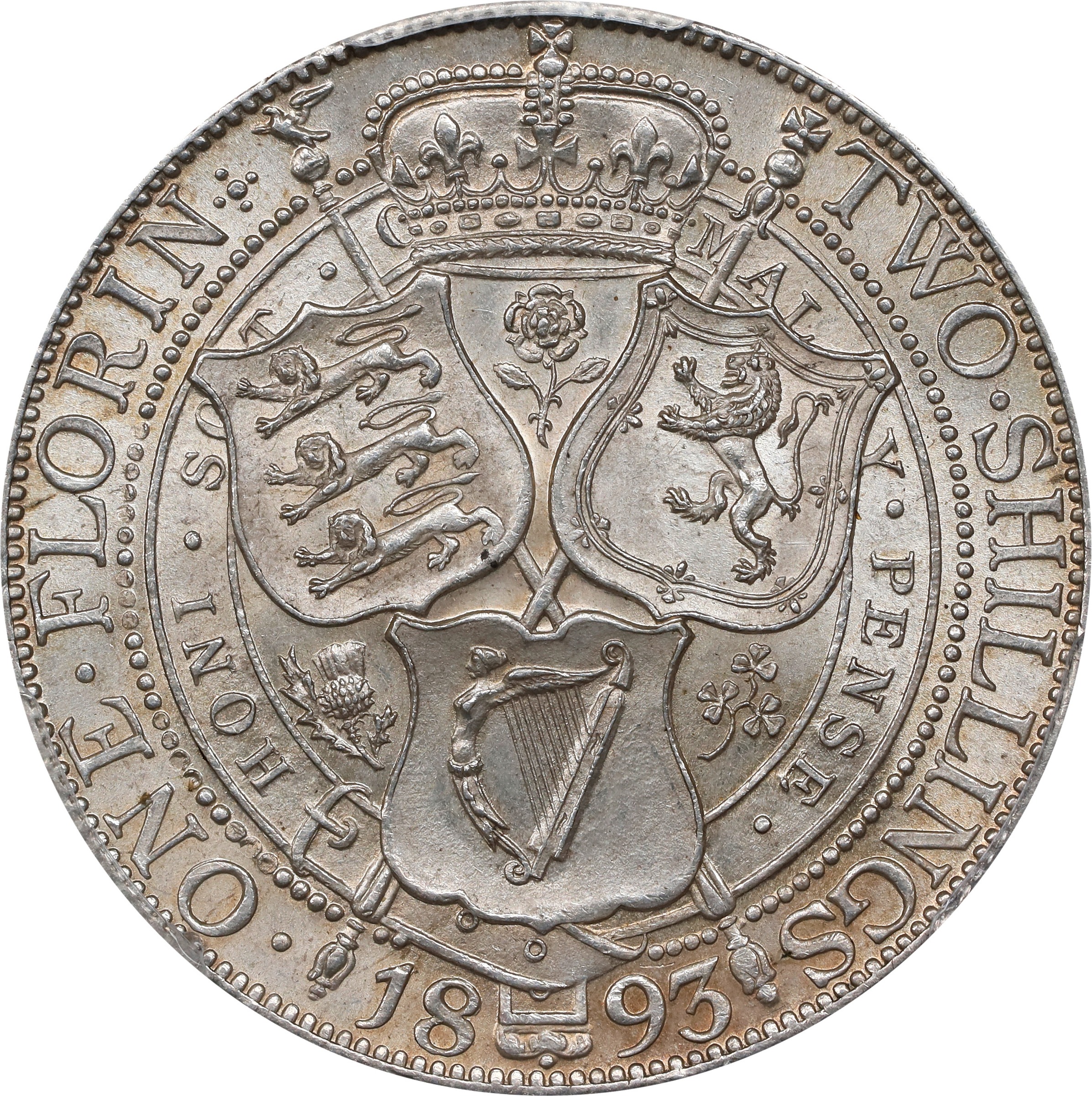 1893 Florin MS thumbnail 3