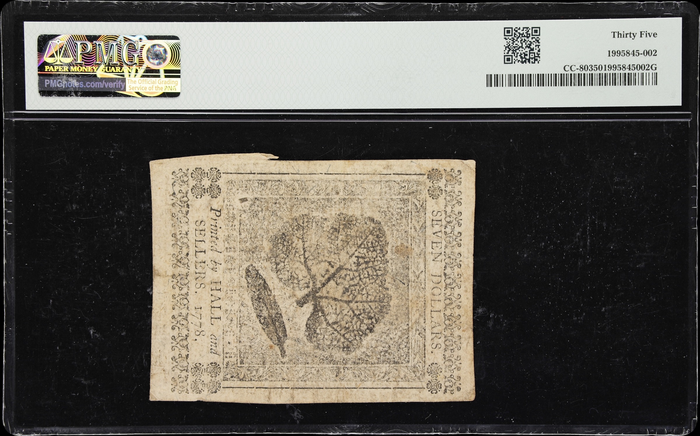 Sep 26, 1778 $7  Continental Congress (Fr. CC80) thumbnail 13