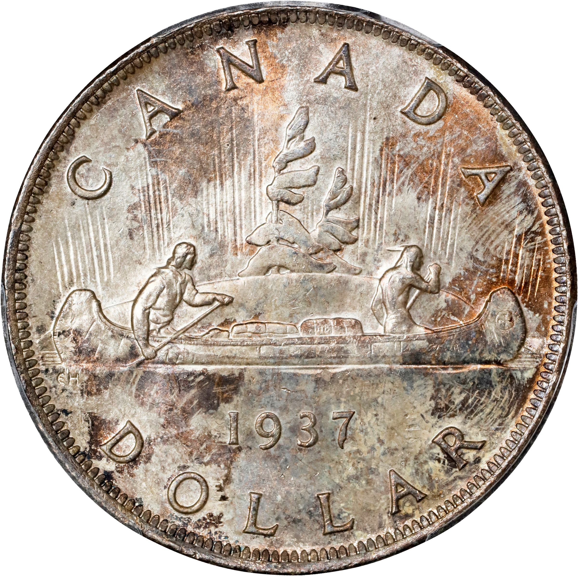 1937 S$1 Doubled HP MS (KM-37) thumbnail 5