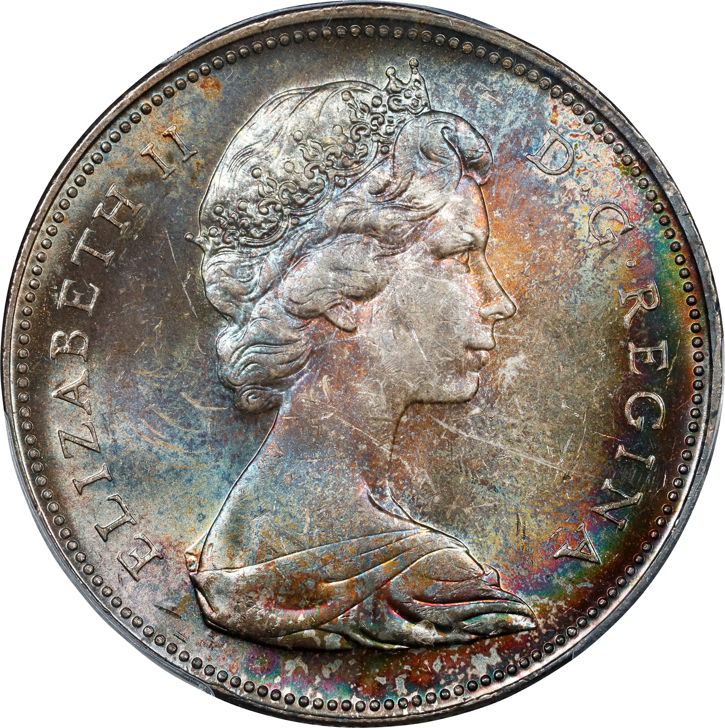 1966 S$1 Large Beads MS thumbnail 3
