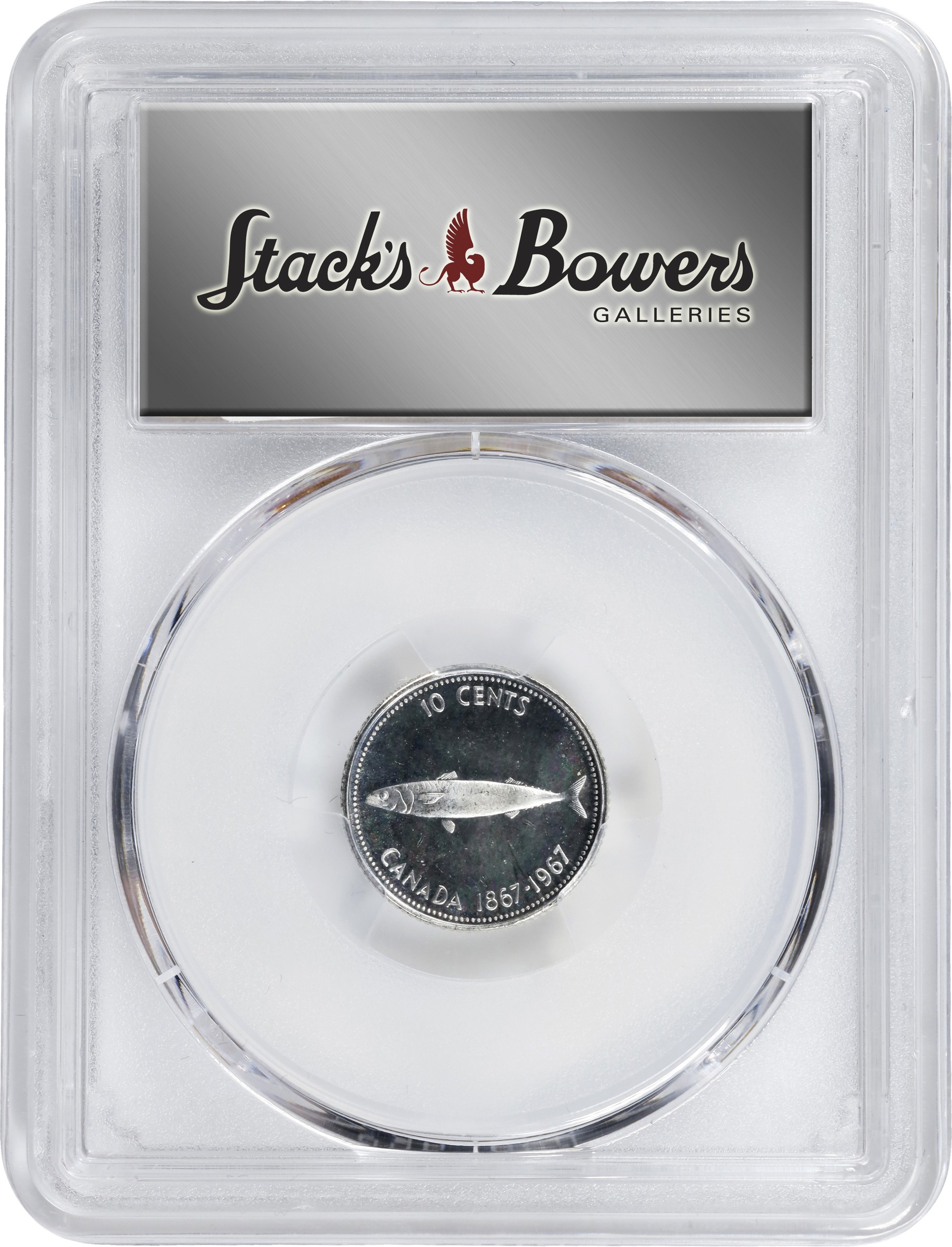 1867-1967 10c Mackeral, 80% Silver PL DCAM thumbnail 9