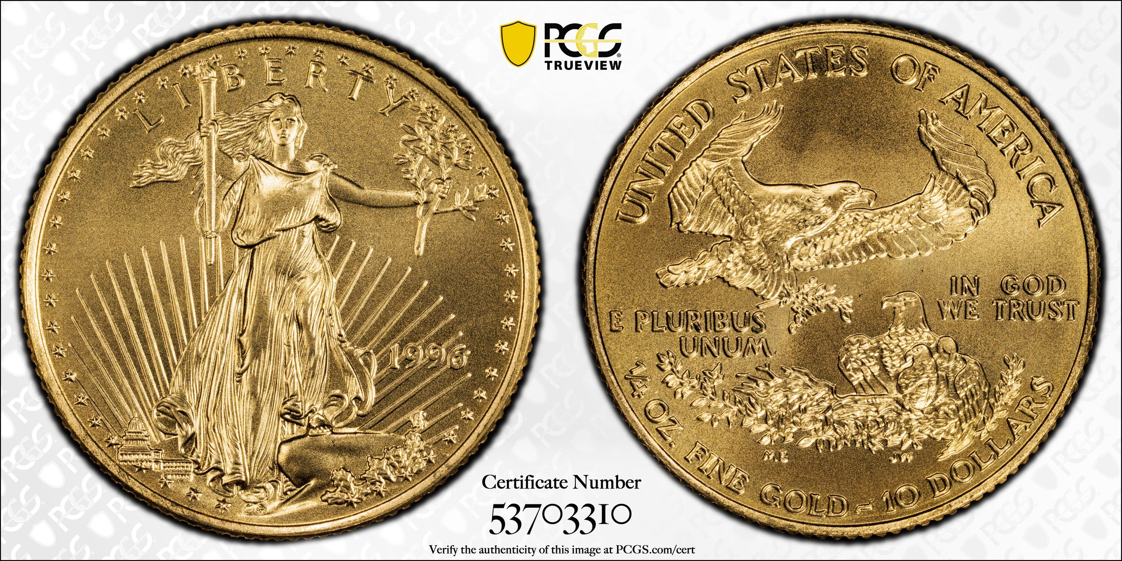 1996 $10  Gold Eagle MS thumbnail 19