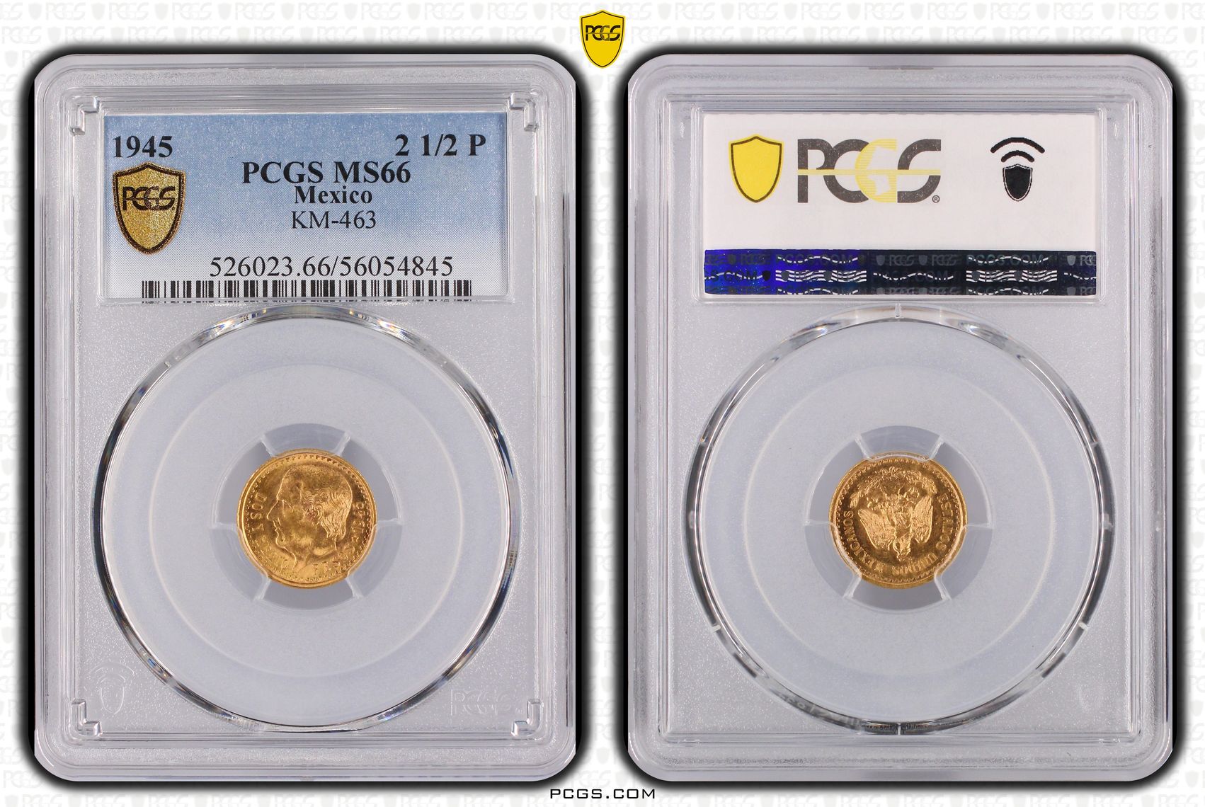 1919-Mo 2 1/2P Type 1, Gold, KM-463 MS (KM-463) thumbnail 3