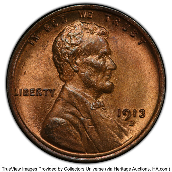 1913-D 1c MS RD thumbnail 2