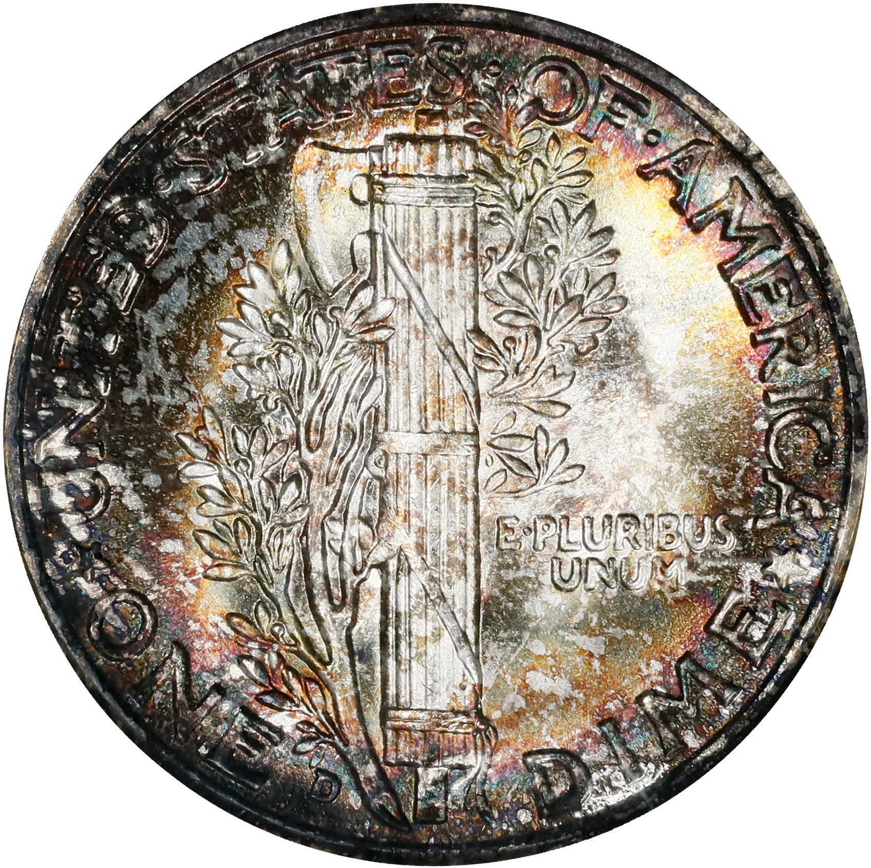 1945-D 10c MS67 thumbnail 4
