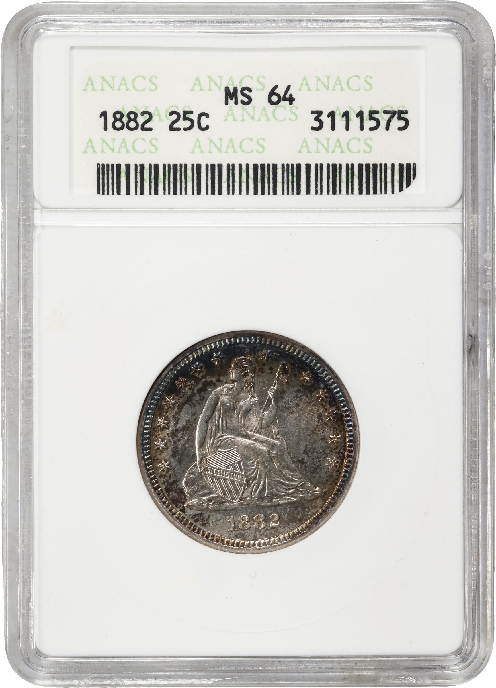1882 25c MS65 thumbnail 3