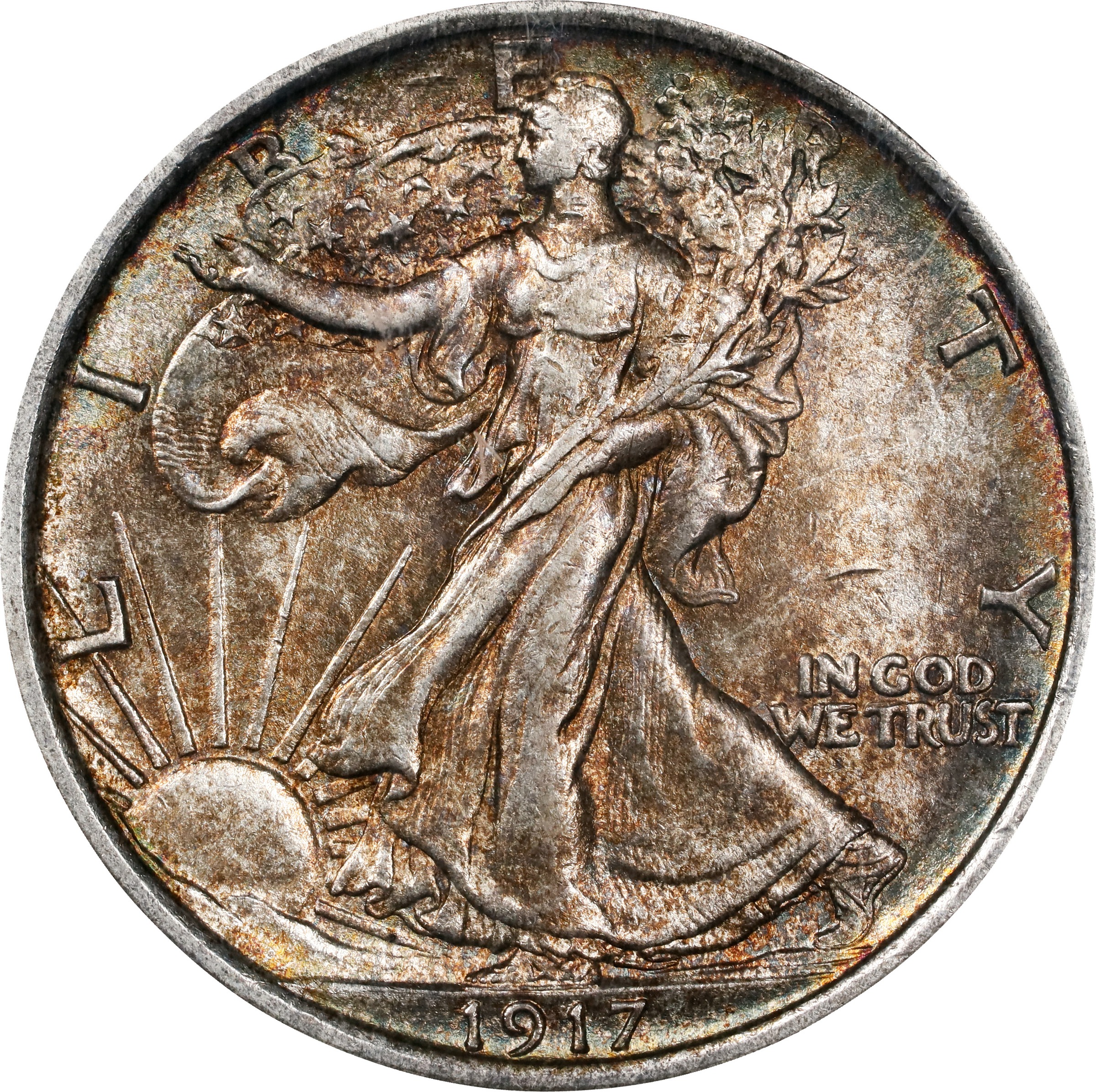 1917-D 50c Mintmark Reverse MS thumbnail 7