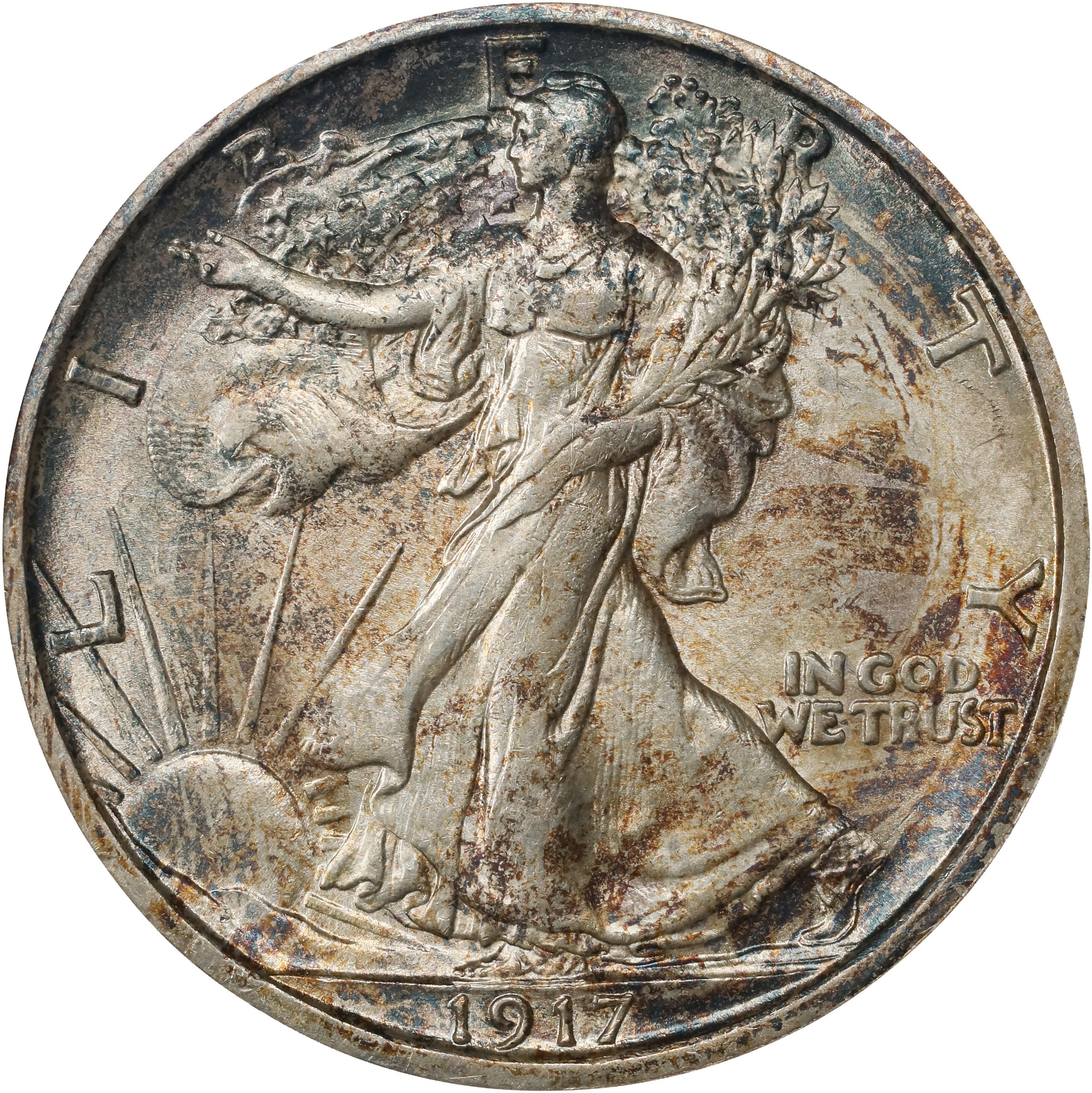 1917-S 50c Mintmark Reverse MS thumbnail 9