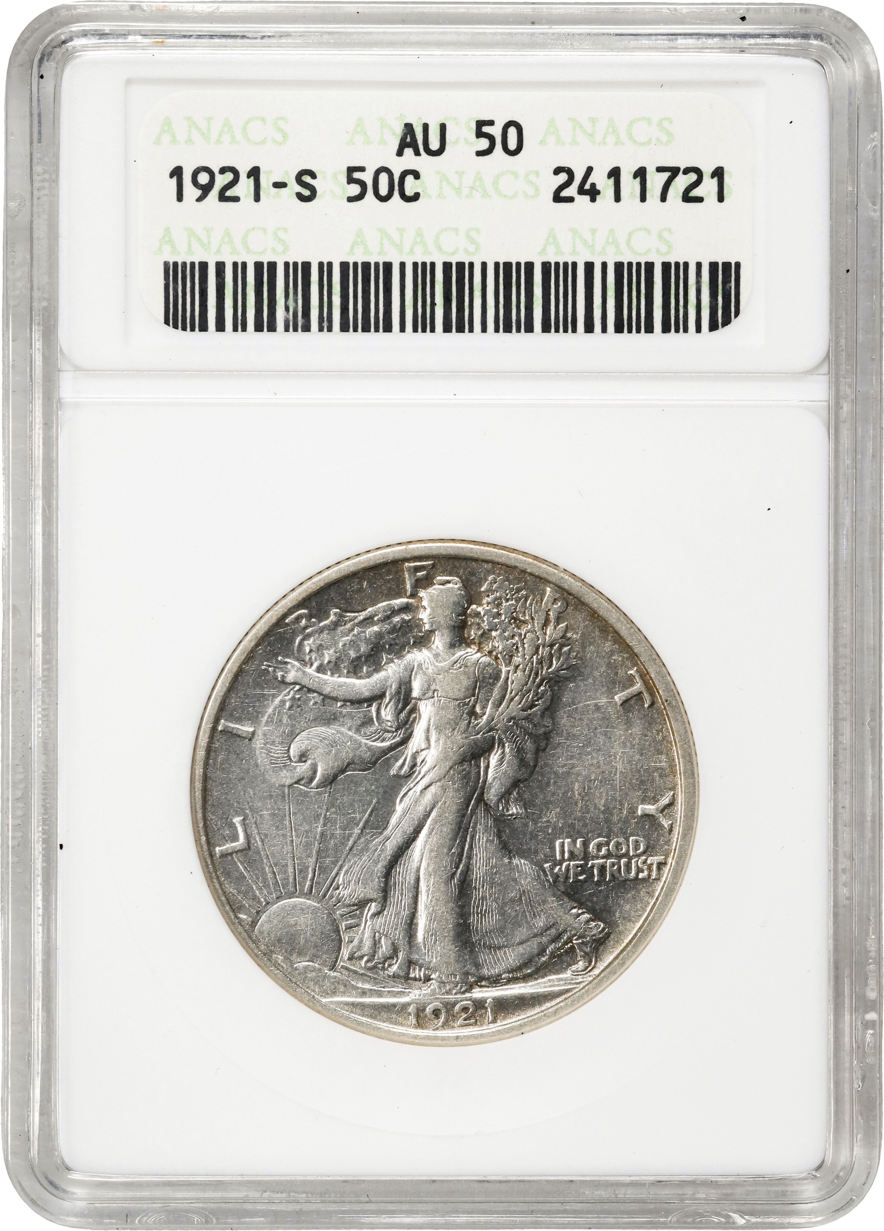 1921-S 50c XF45 thumbnail 3