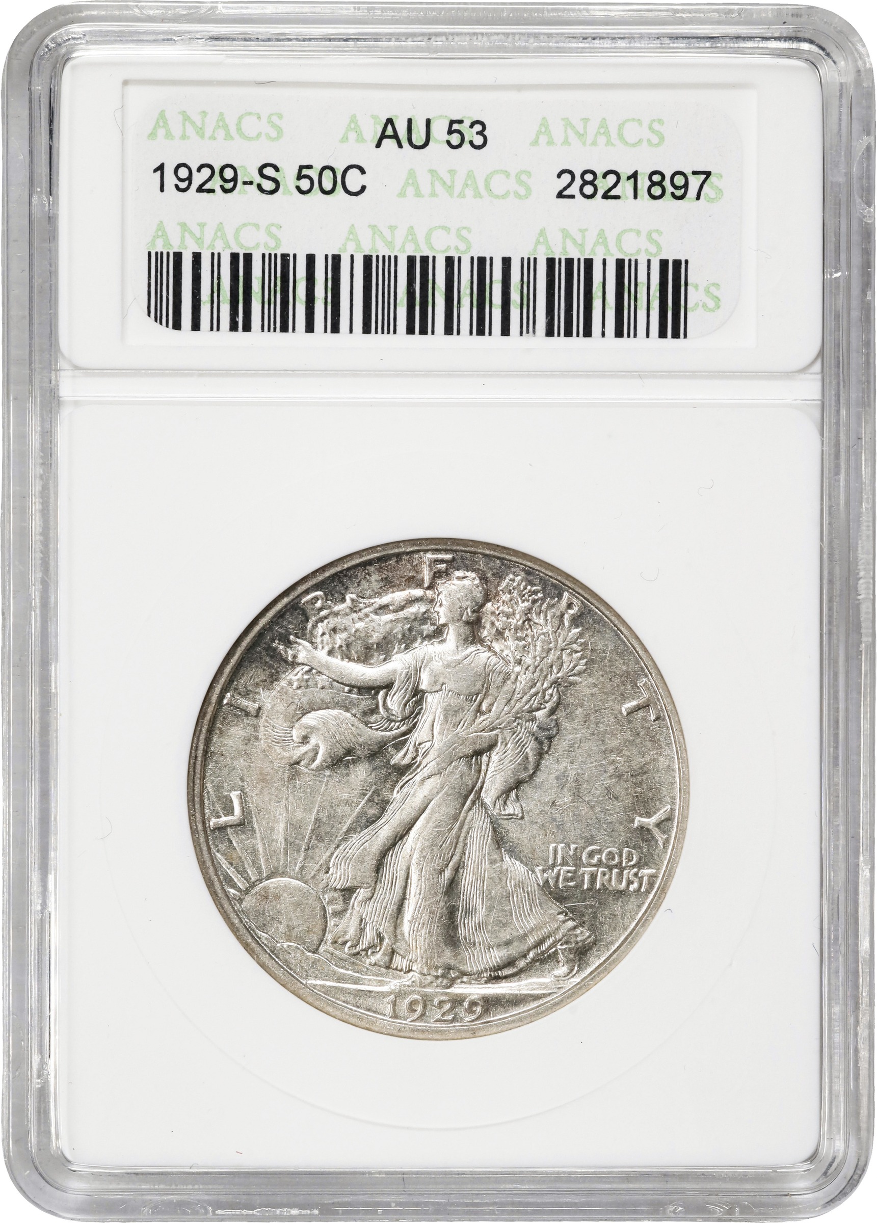 1929-S 50c AU53 thumbnail 3