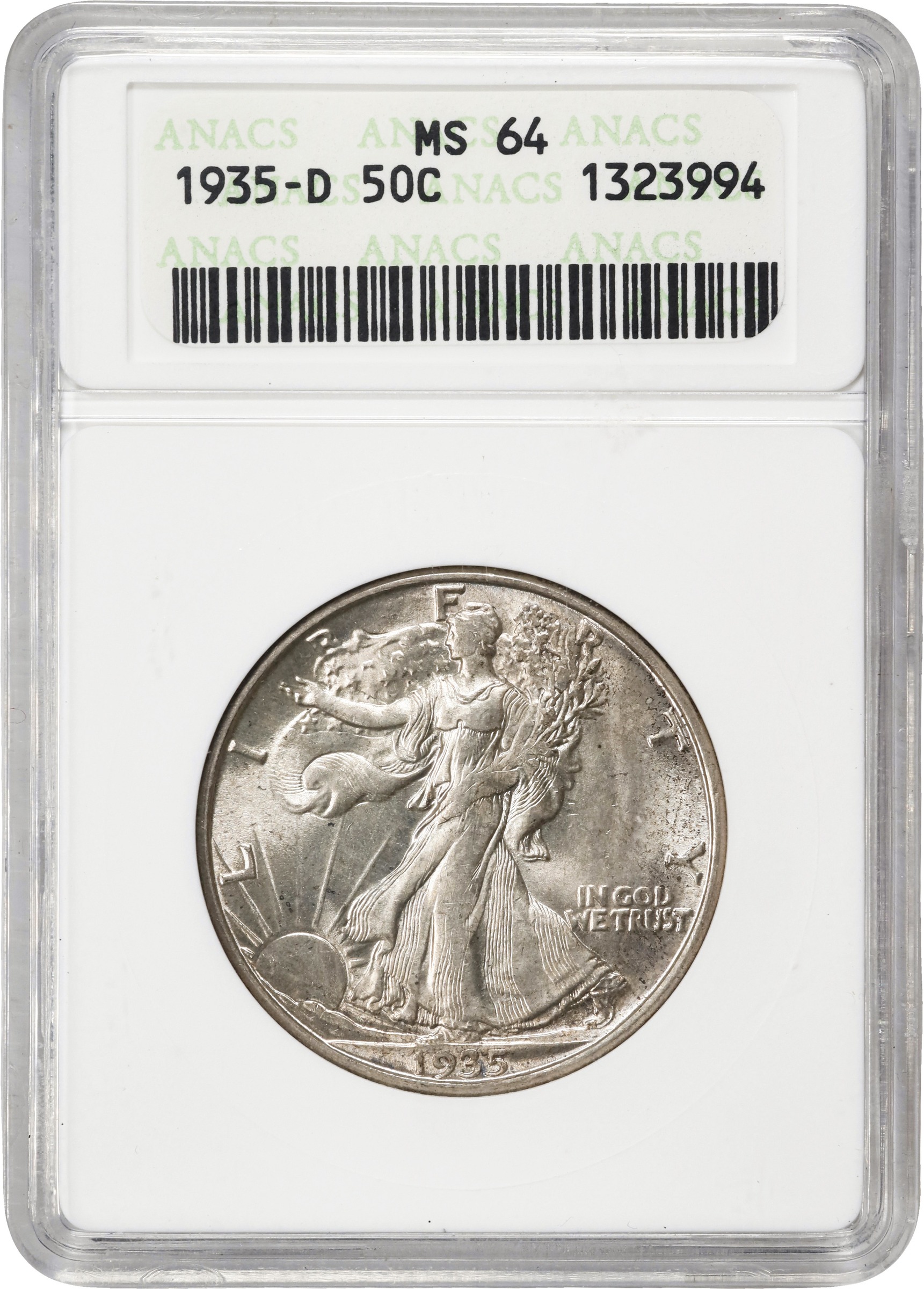 1935-D 50c MS64 CAC thumbnail 5