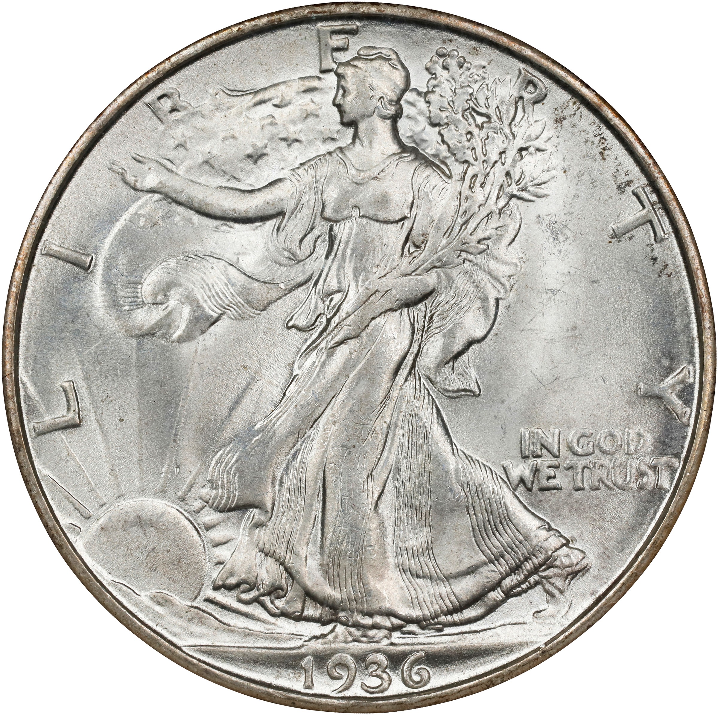 1936-D 50c Doubled Die Obverse, FS-101 MS thumbnail 2