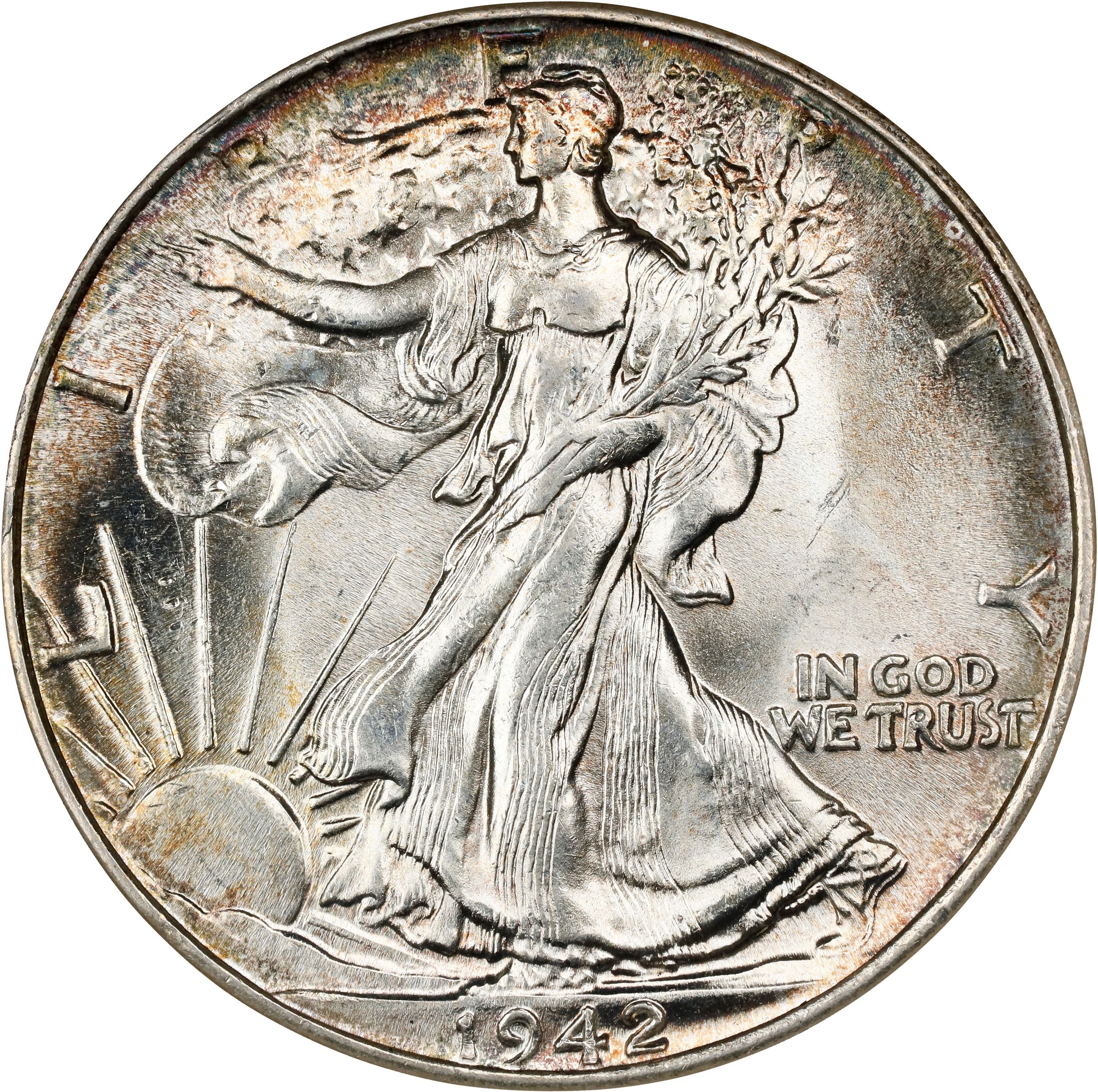 1942 50c Doubled Die Reverse, FS-801 MS thumbnail 3