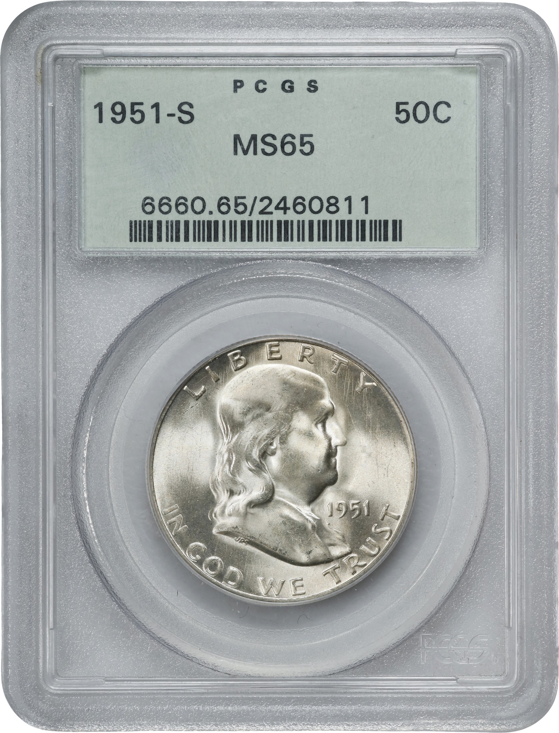 1951-S 50c MS65 thumbnail 3