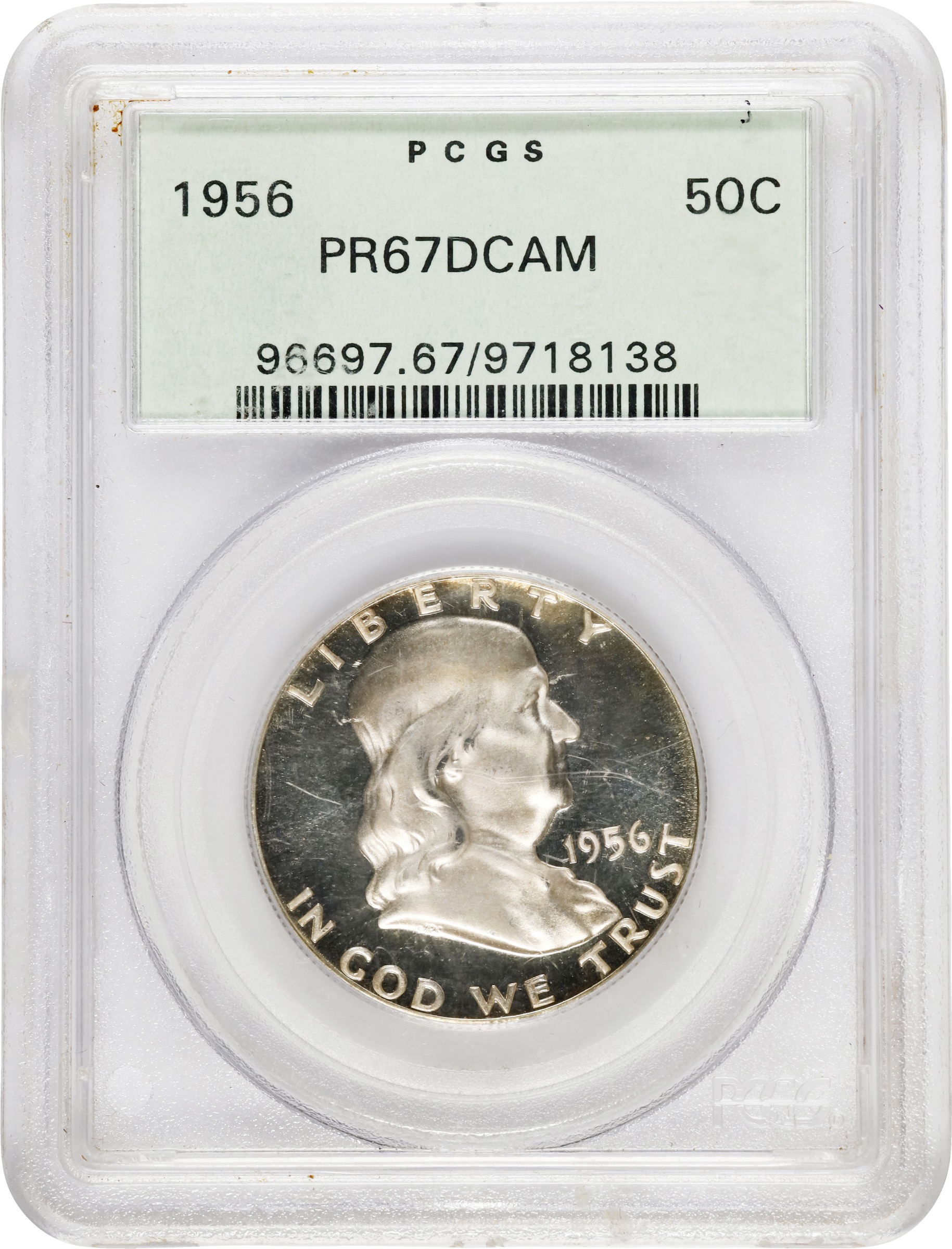 Franklin Half Dollar 50c 1950-1963 PR DCAM [Type] PR67 DCAM thumbnail 7
