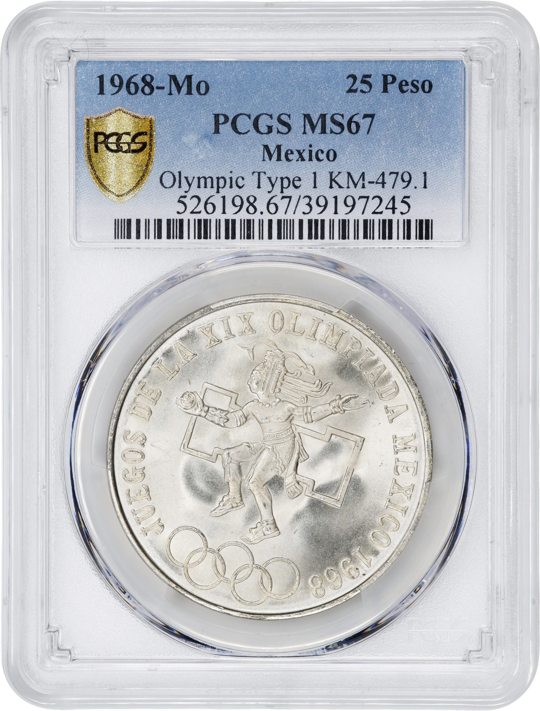 1968-Mo 25P Type 1, Variety 2, Olympics, KM-479.2 MS (KM-479.2) thumbnail 11