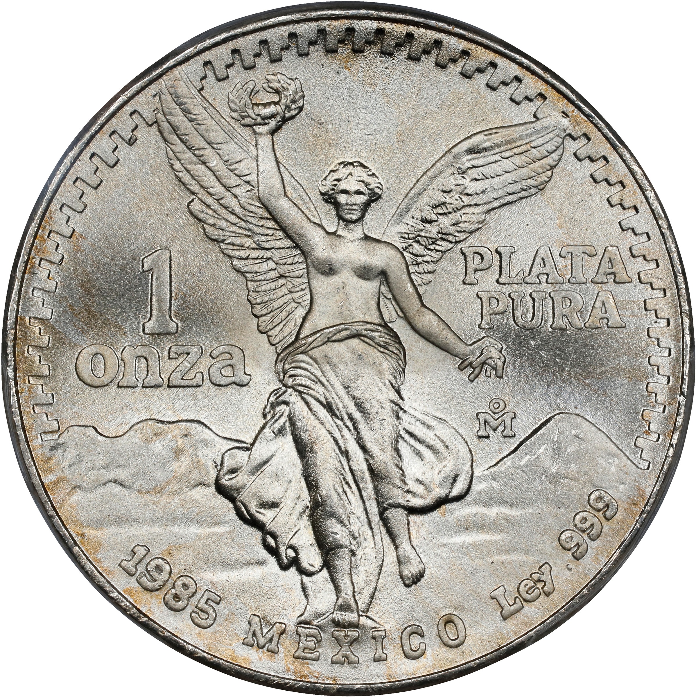 1985-Mo 1 Onza Libertad, Silver MS (KM-494.1) thumbnail 4