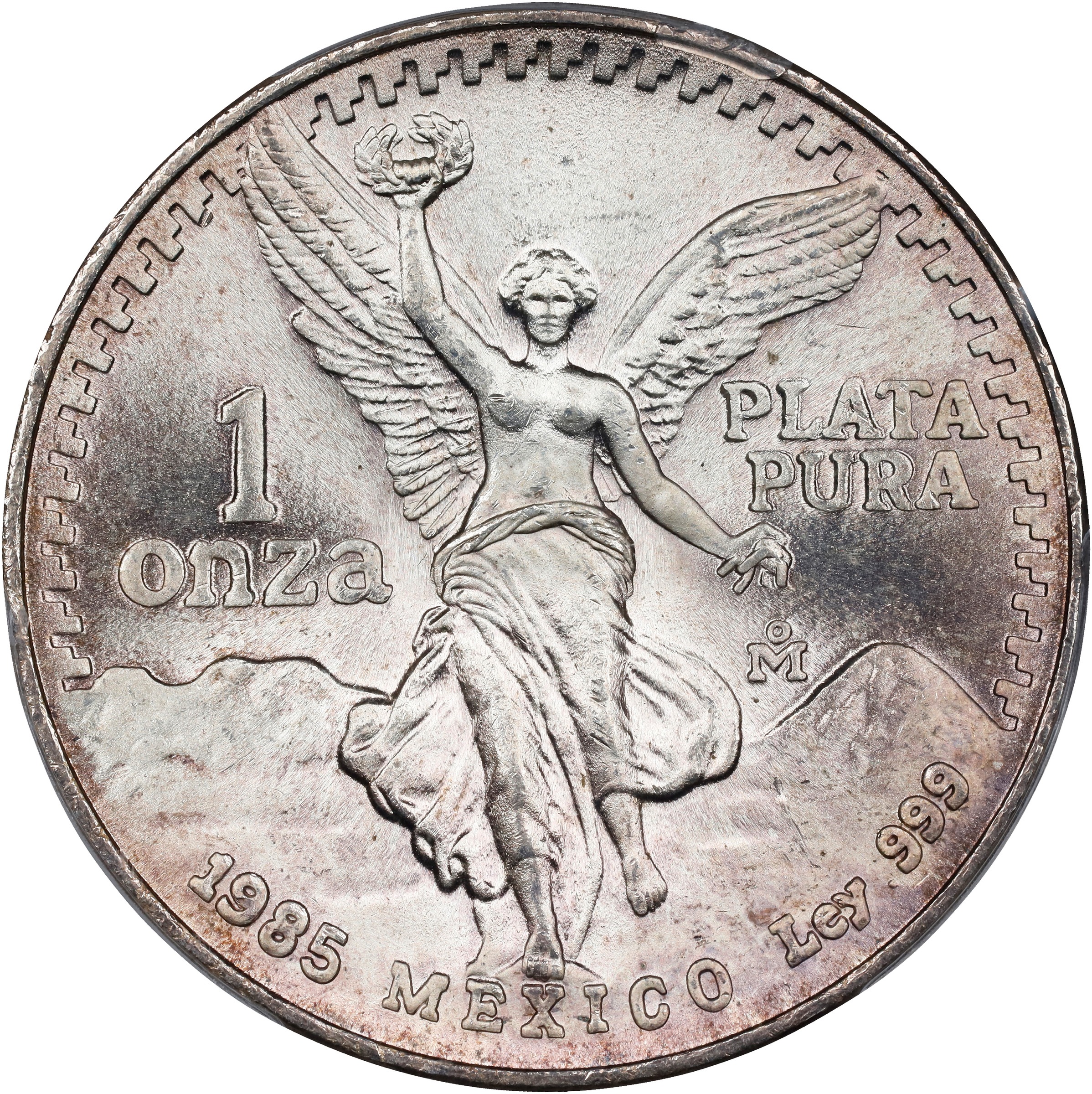 1985-Mo 1 Onza Libertad, Silver MS (KM-494.1) thumbnail 5