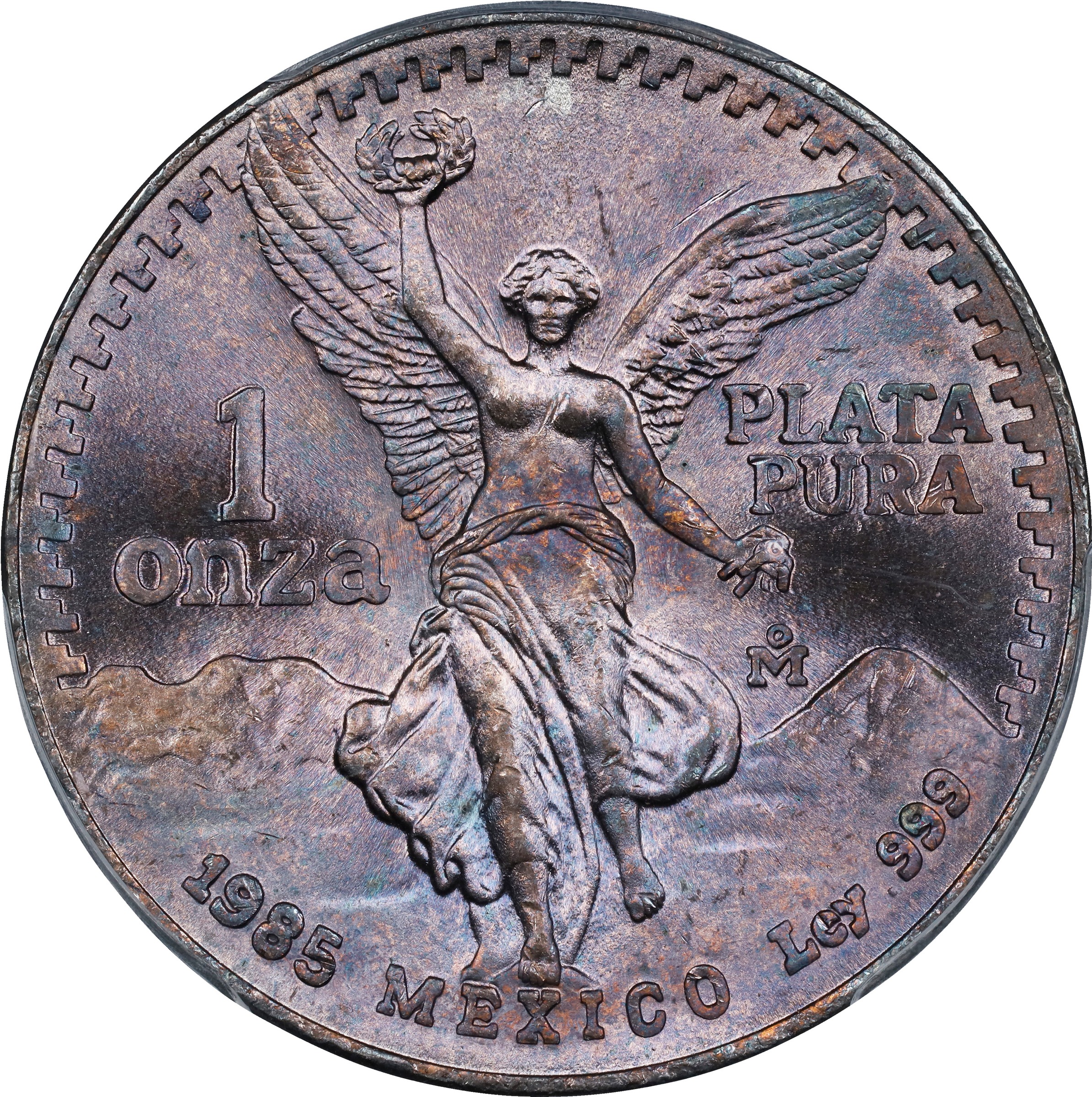 1985-Mo 1 Onza Libertad, Silver MS (KM-494.1) thumbnail 7