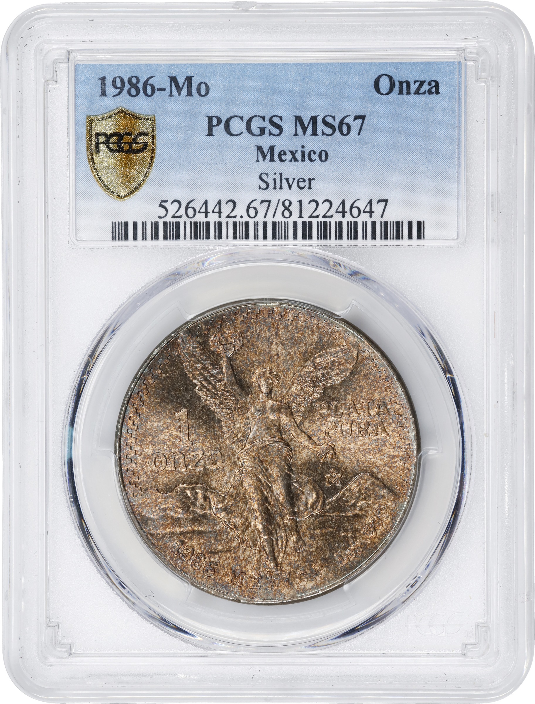 1986-Mo 1 Onza Libertad, Silver MS (KM-494.1) thumbnail 14