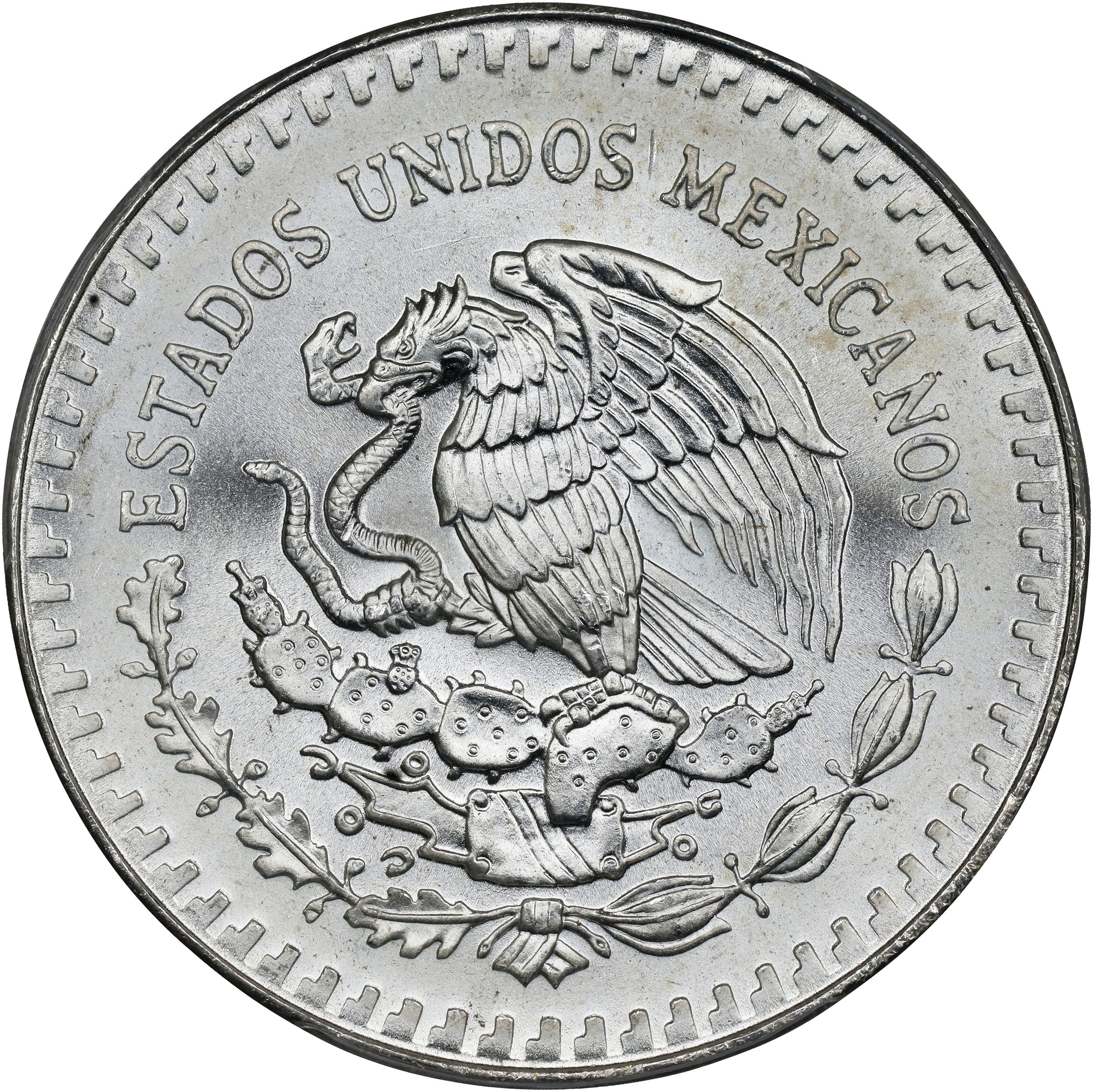 1989-Mo 1 Onza Libertad, Silver, Without Dot MS (KM-494.1) thumbnail 6