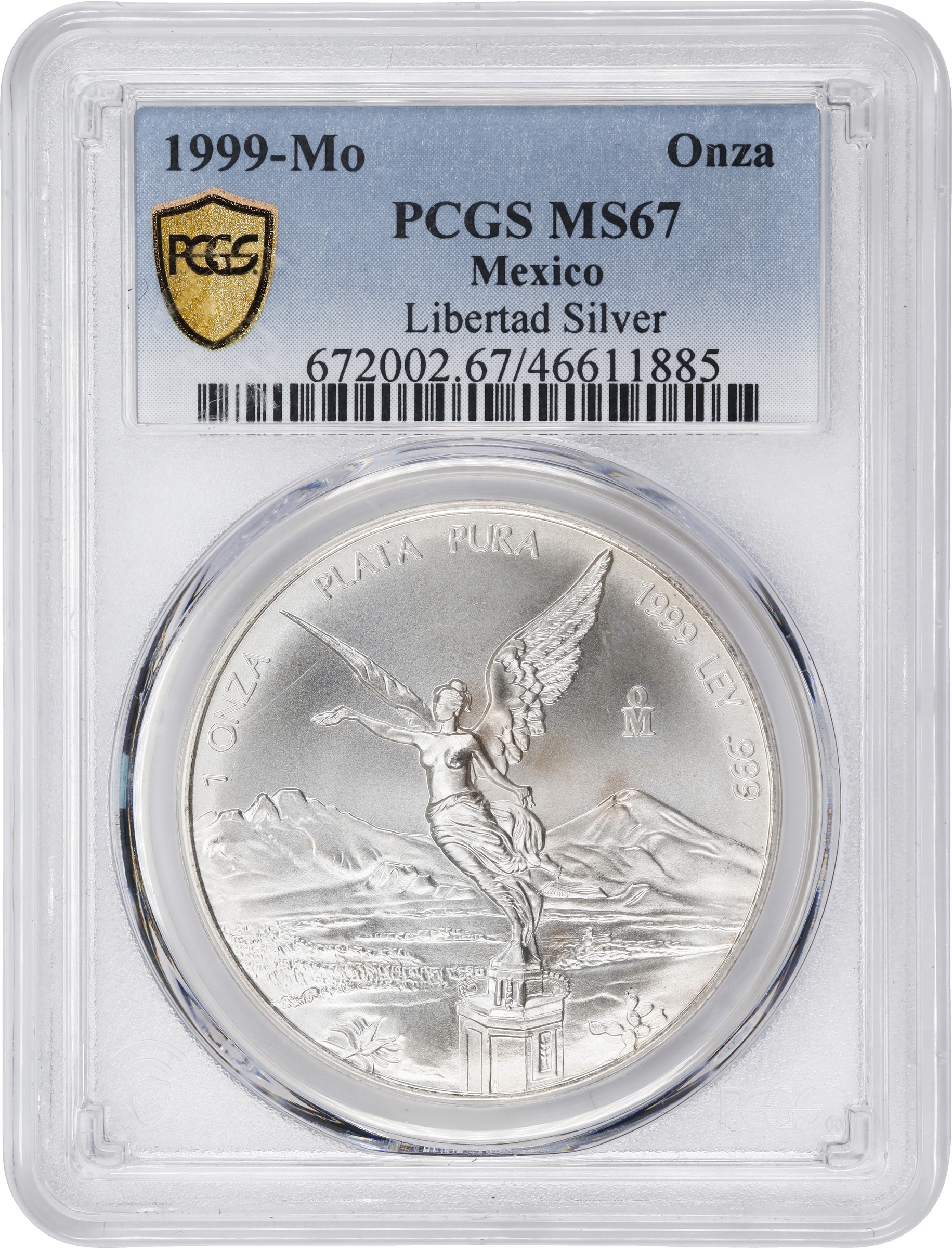 1999-Mo 1 Onza Libertad, Silver MS (KM-613) thumbnail 5