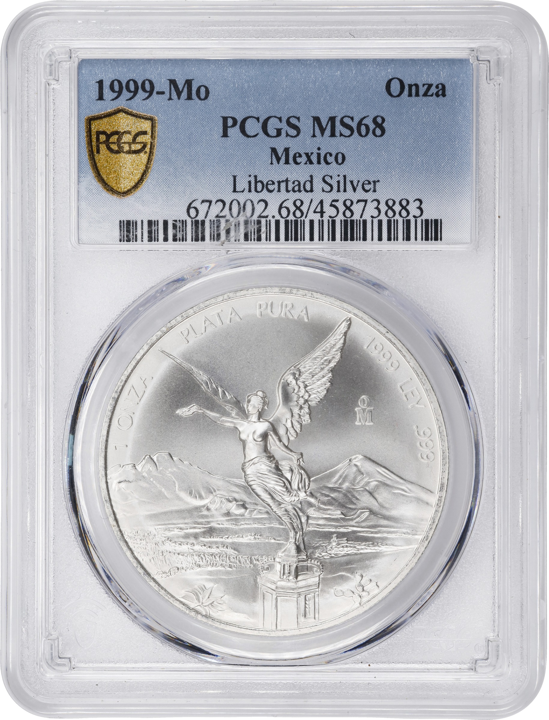 1999-Mo 1 Onza Libertad, Silver MS (KM-613) thumbnail 6
