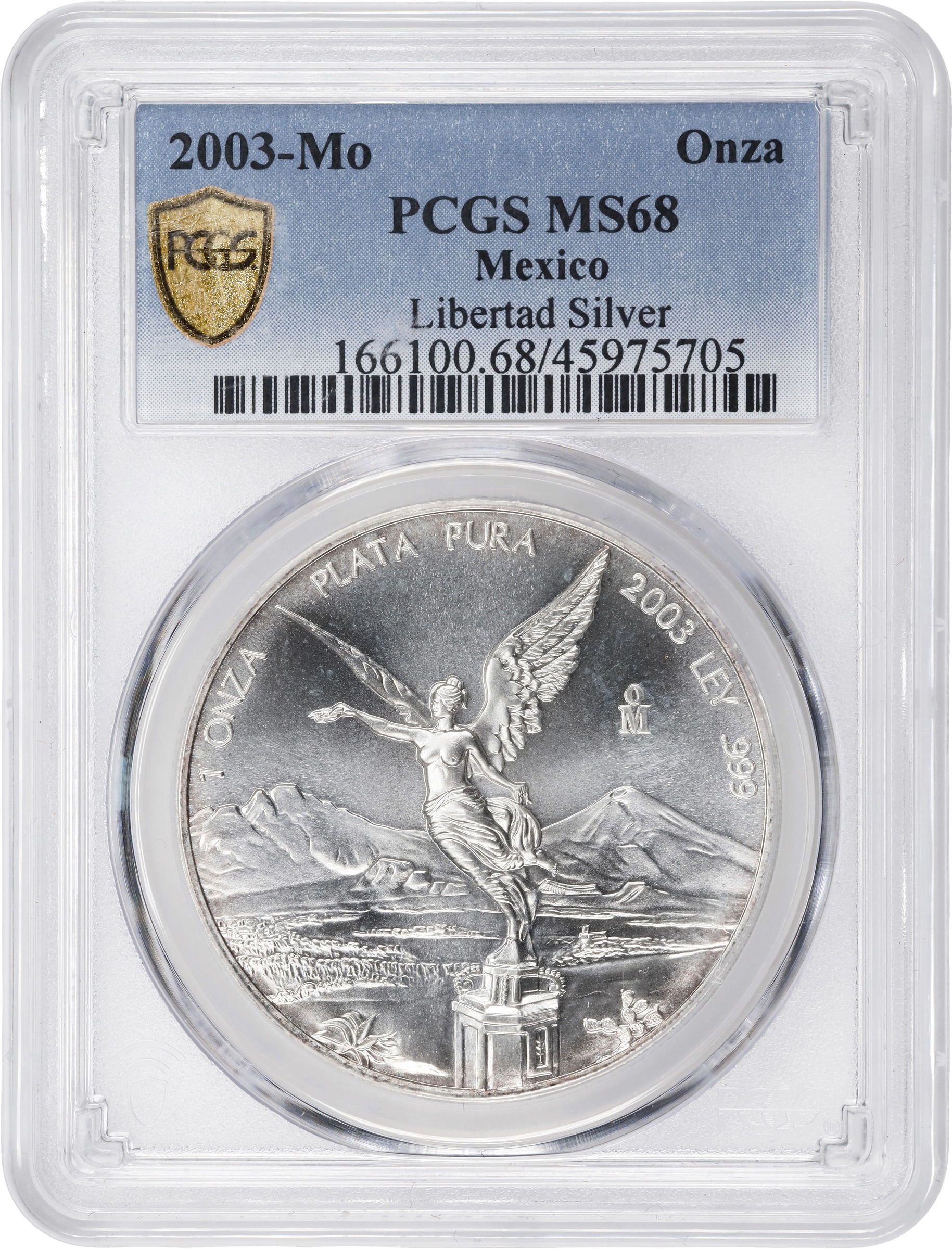 1999-Mo 1 Onza Libertad, Silver MS (KM-613) thumbnail 7