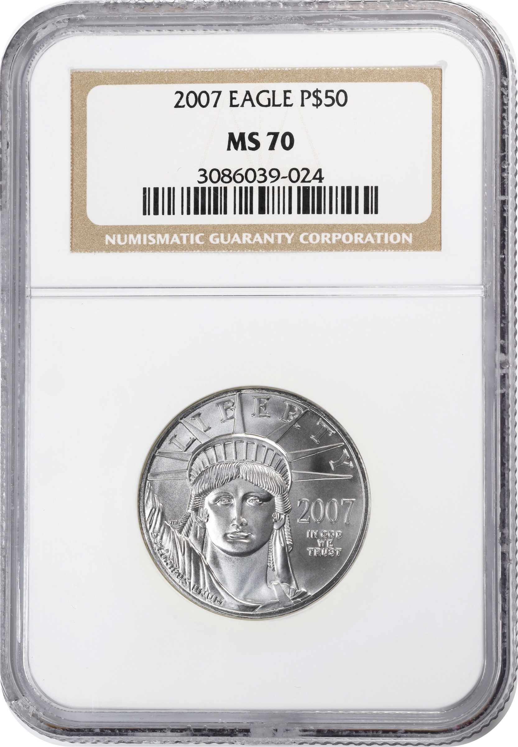 2007 P$50  Platinum Eagle MS thumbnail 5