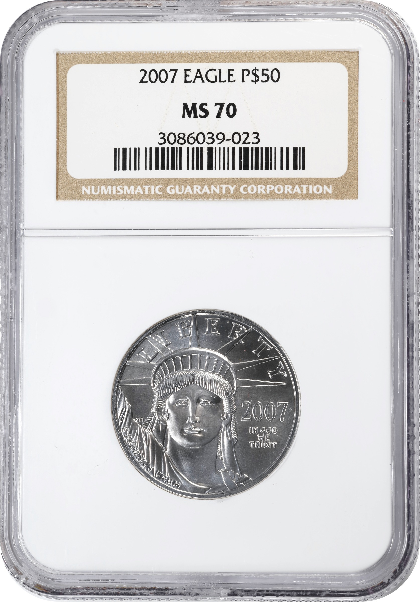 2007 P$50  Platinum Eagle MS thumbnail 6