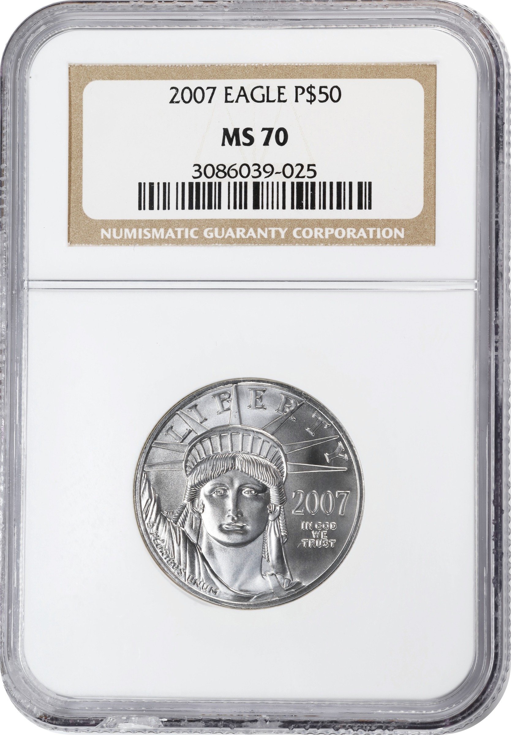 2007 P$50  Platinum Eagle MS thumbnail 7