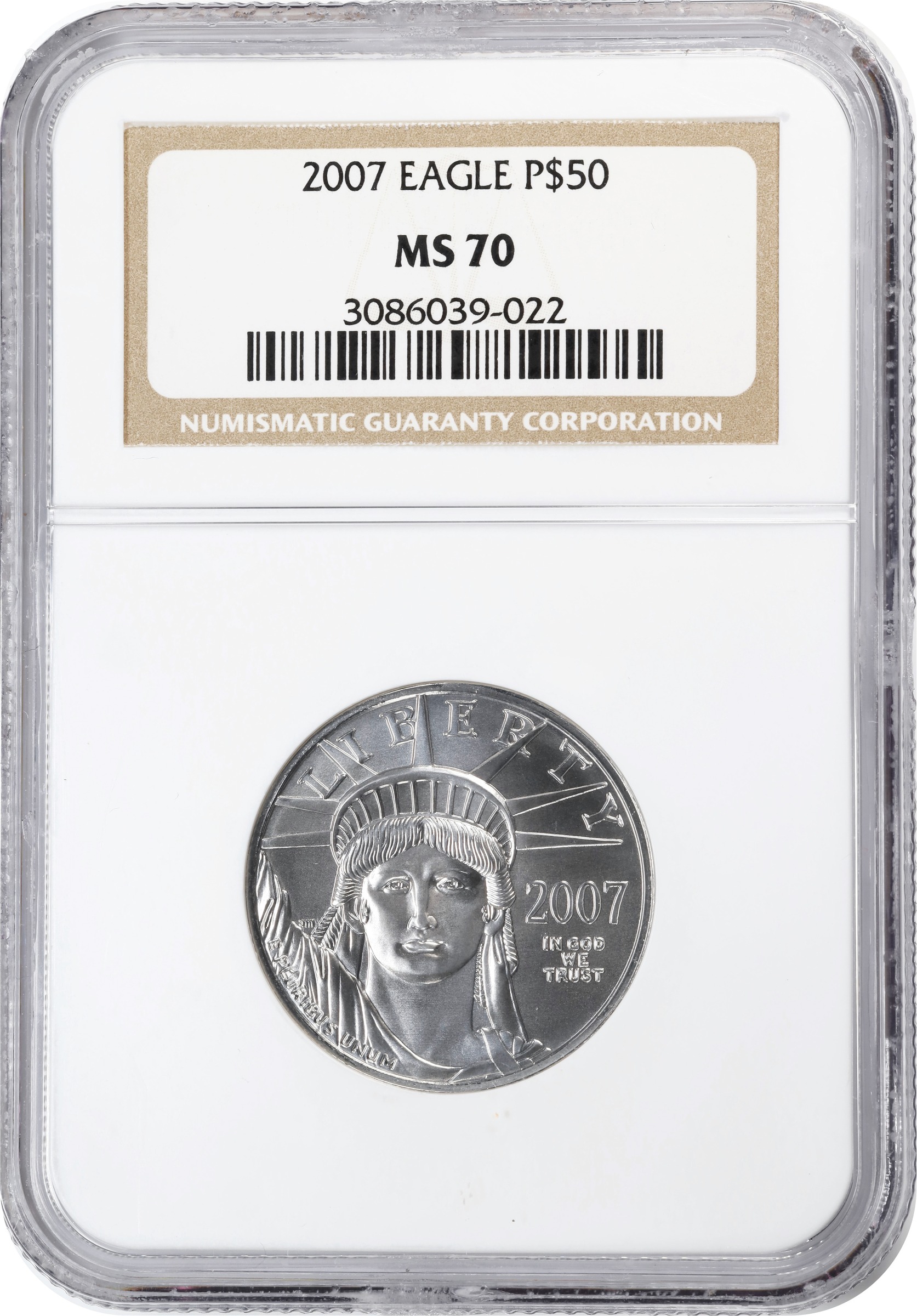 2007 P$50  Platinum Eagle MS thumbnail 8