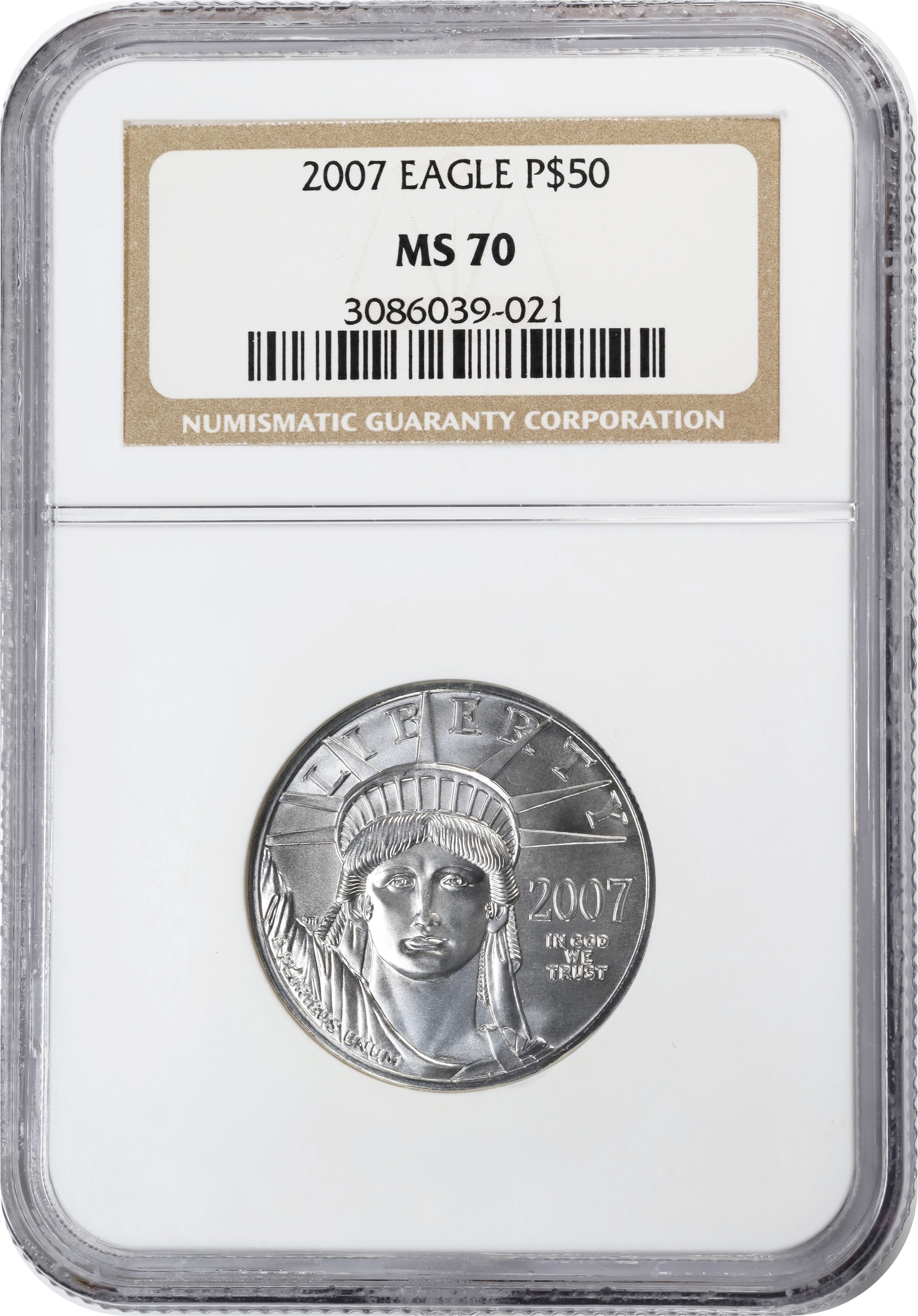 2007 P$50  Platinum Eagle MS thumbnail 9