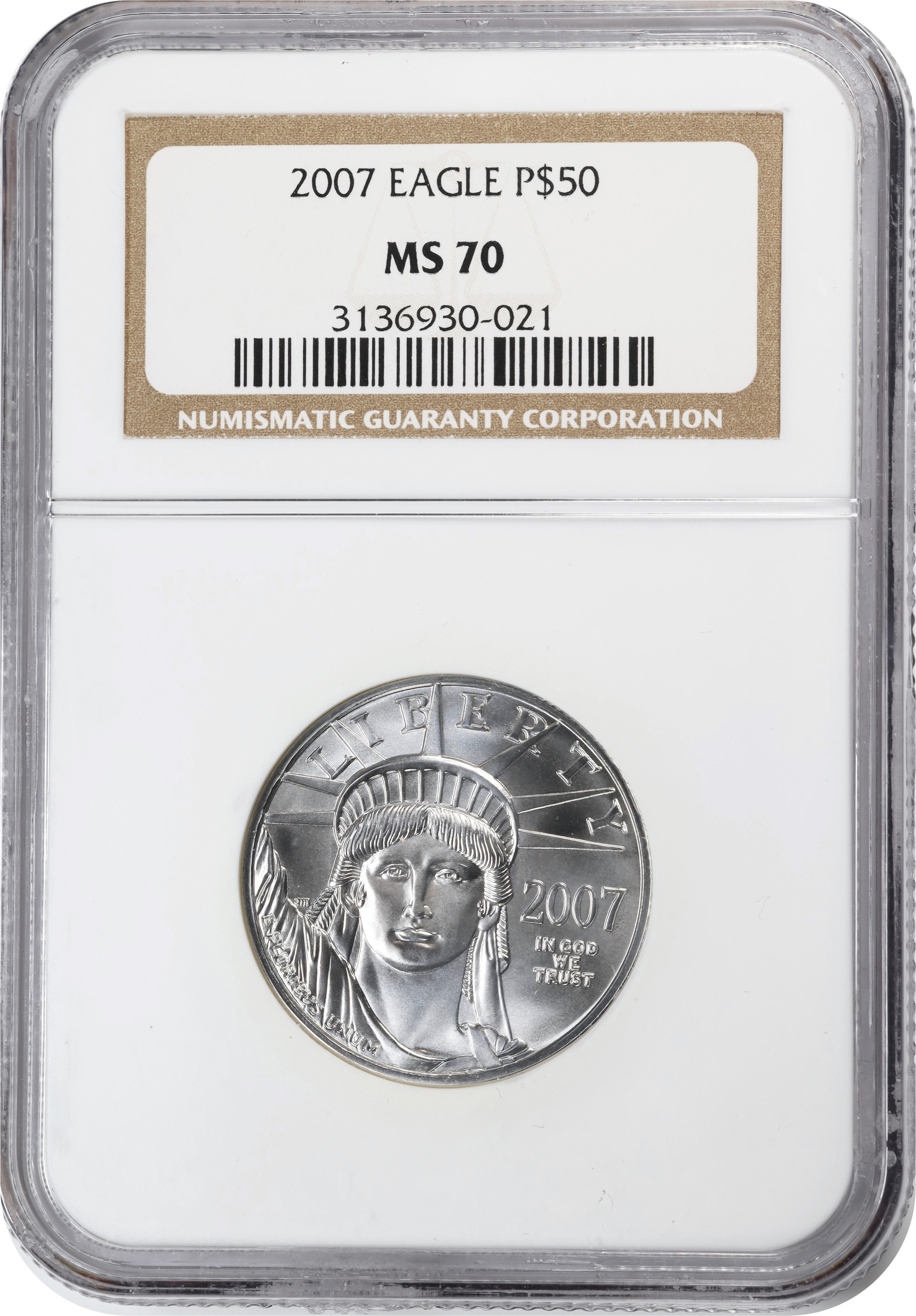 2007 P$50  Platinum Eagle MS thumbnail 10