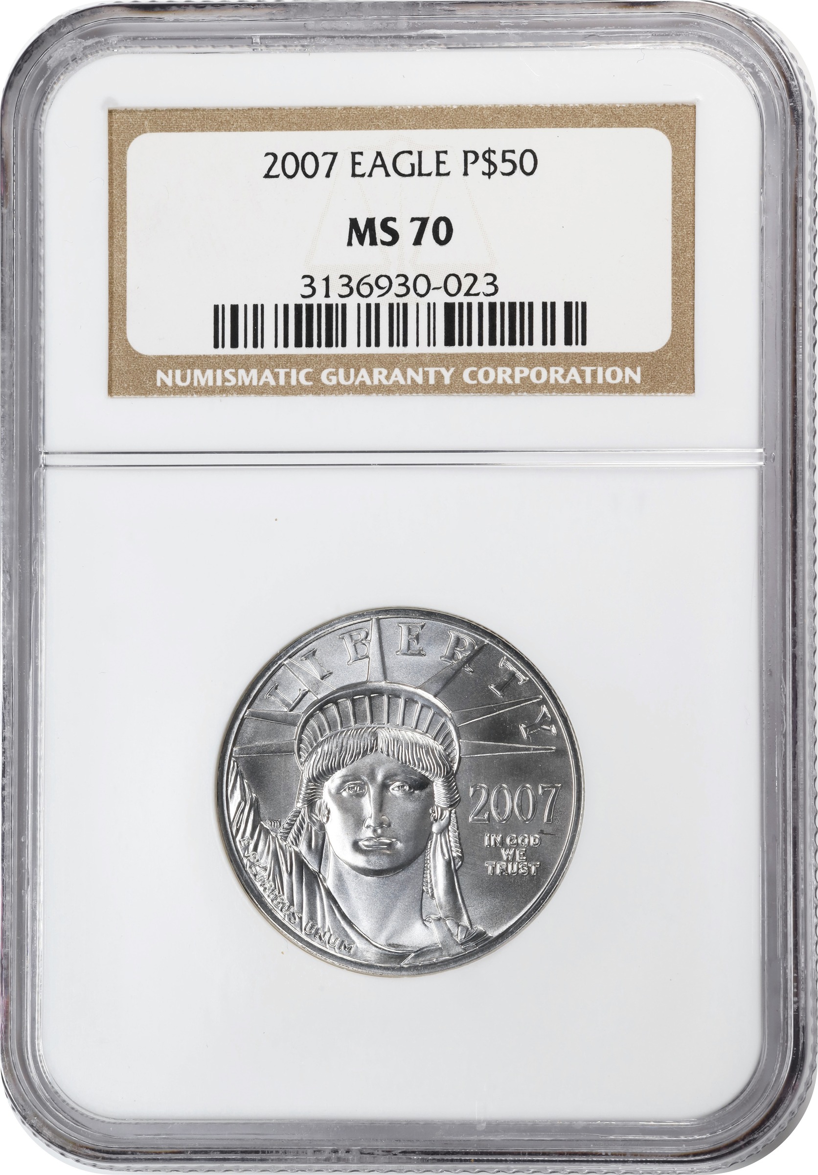 2007 P$50  Platinum Eagle MS thumbnail 11