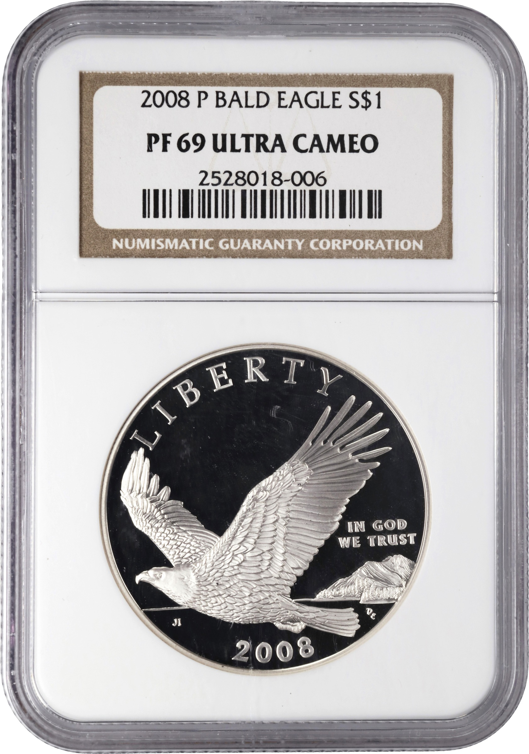 Image for 2008-P S$1 Bald Eagle Recovery PR DCAM PR69 DCAM