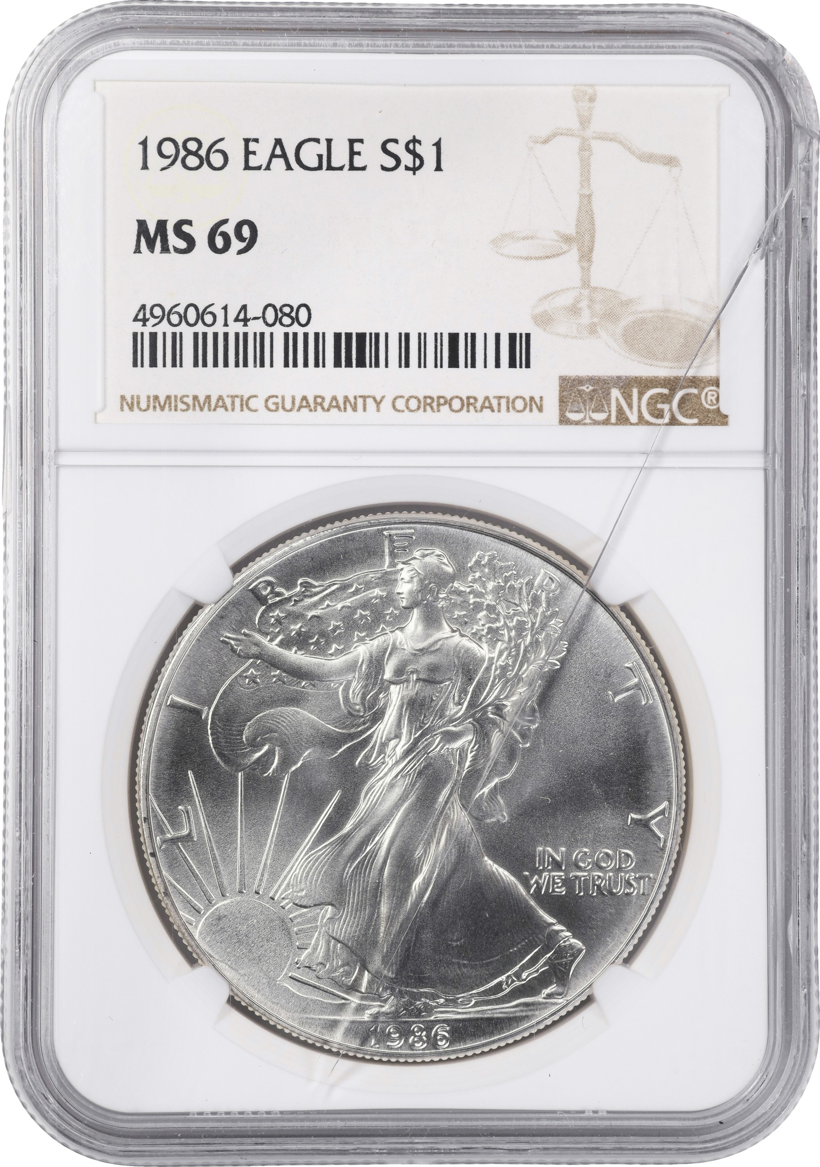 1986 $1  Silver Eagle OGP thumbnail 5