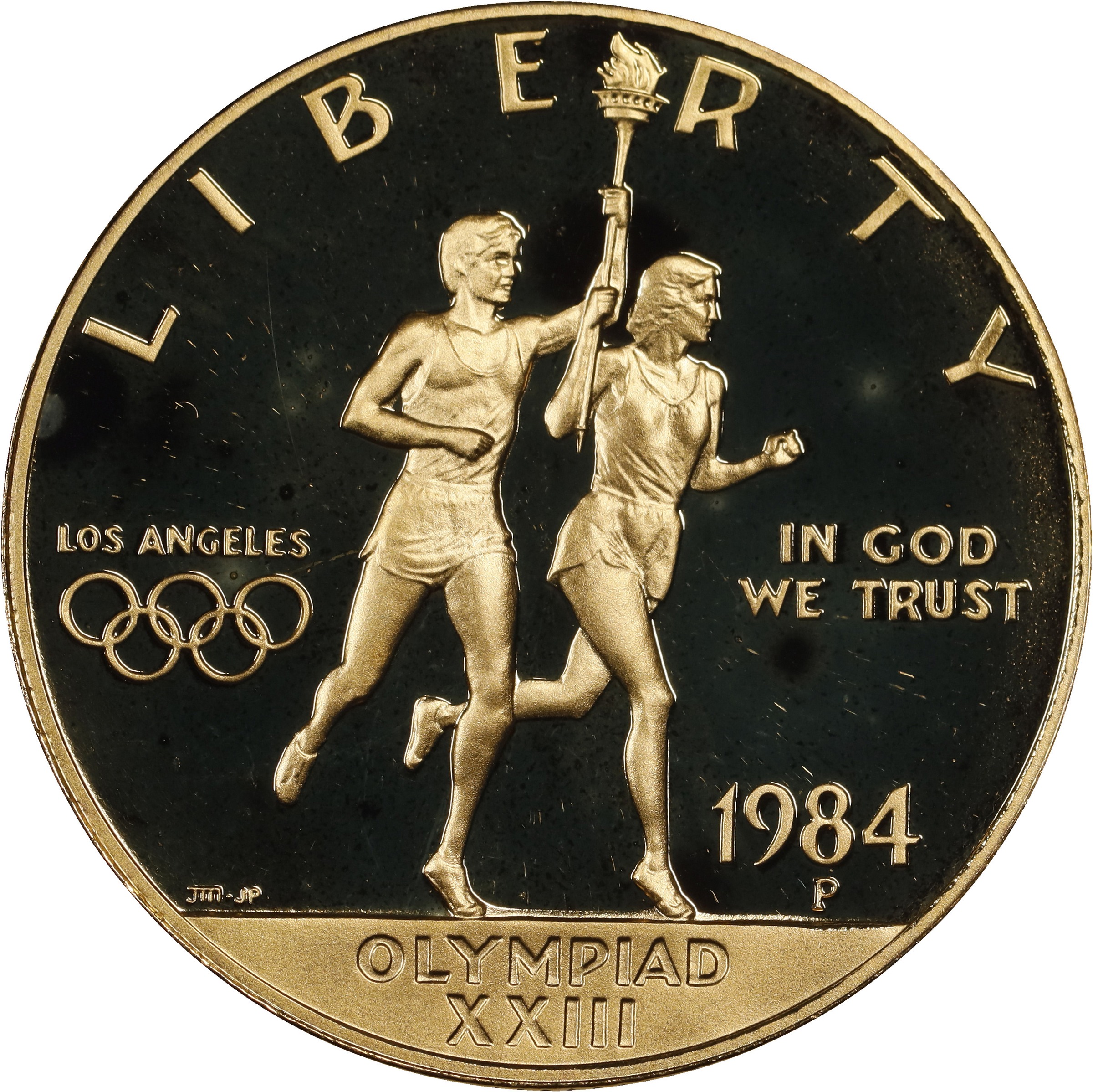 1984-P G$10 Los Angeles Olympiad Coliseum PR DCAM thumbnail 3
