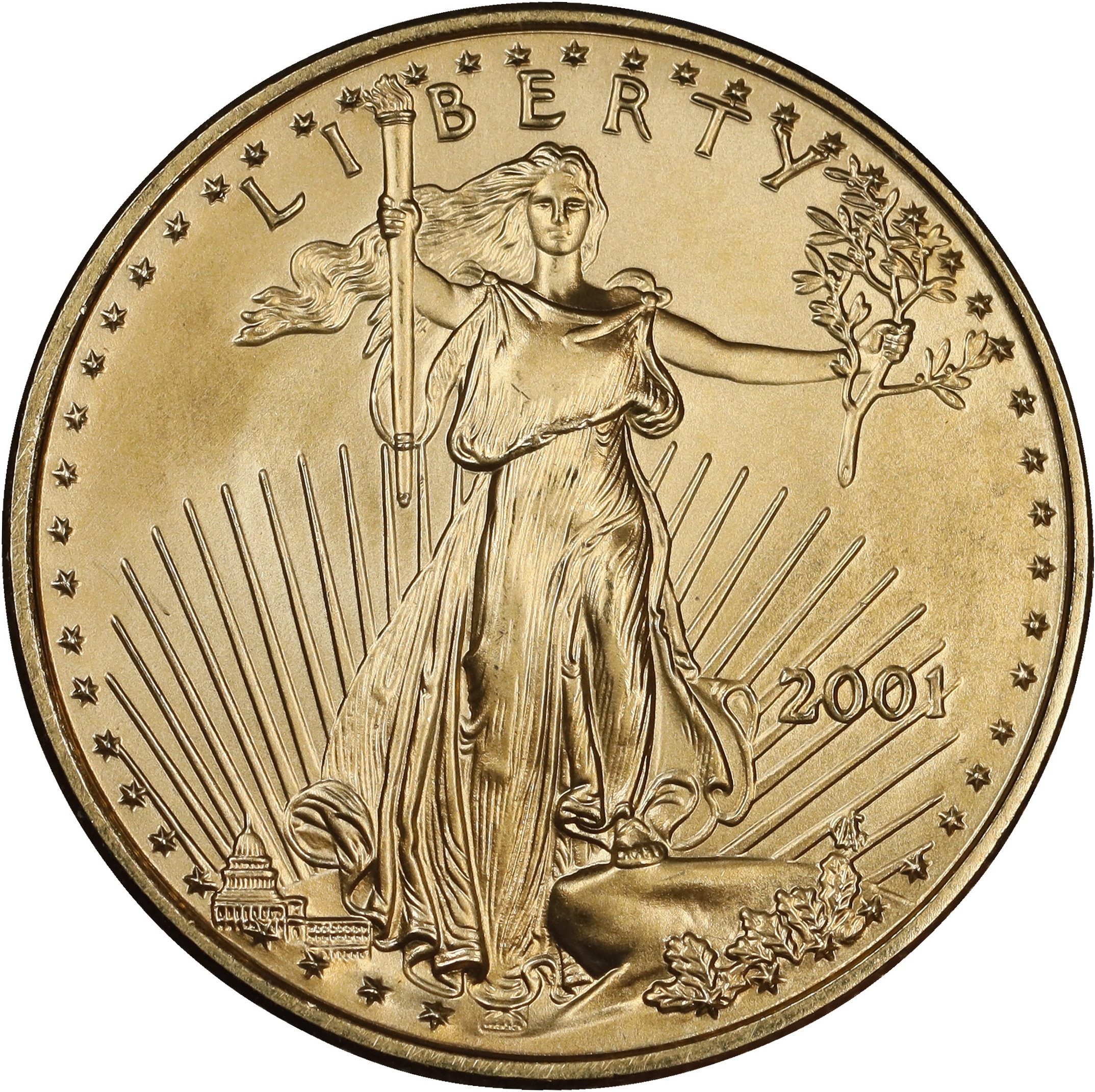 2001 $10  Gold Eagle MS thumbnail 3