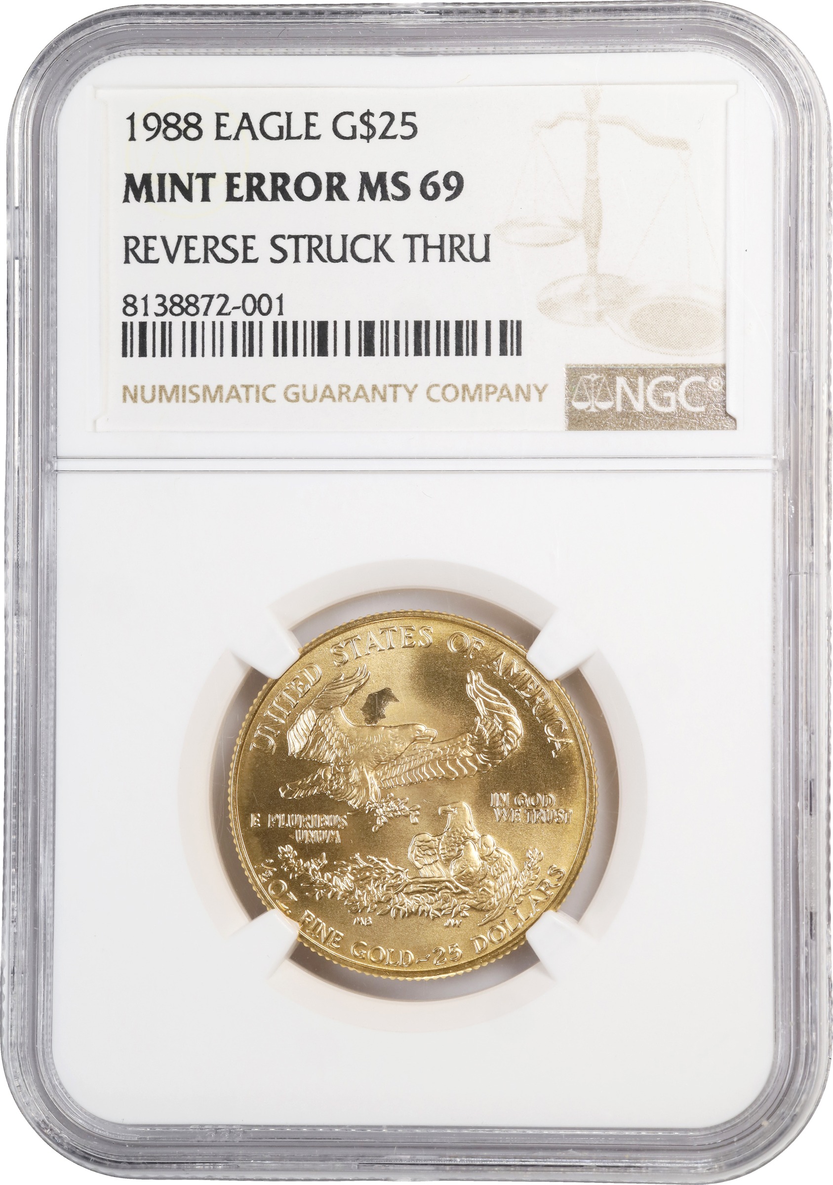 Image for 1988 $25  Gold Eagle OGP