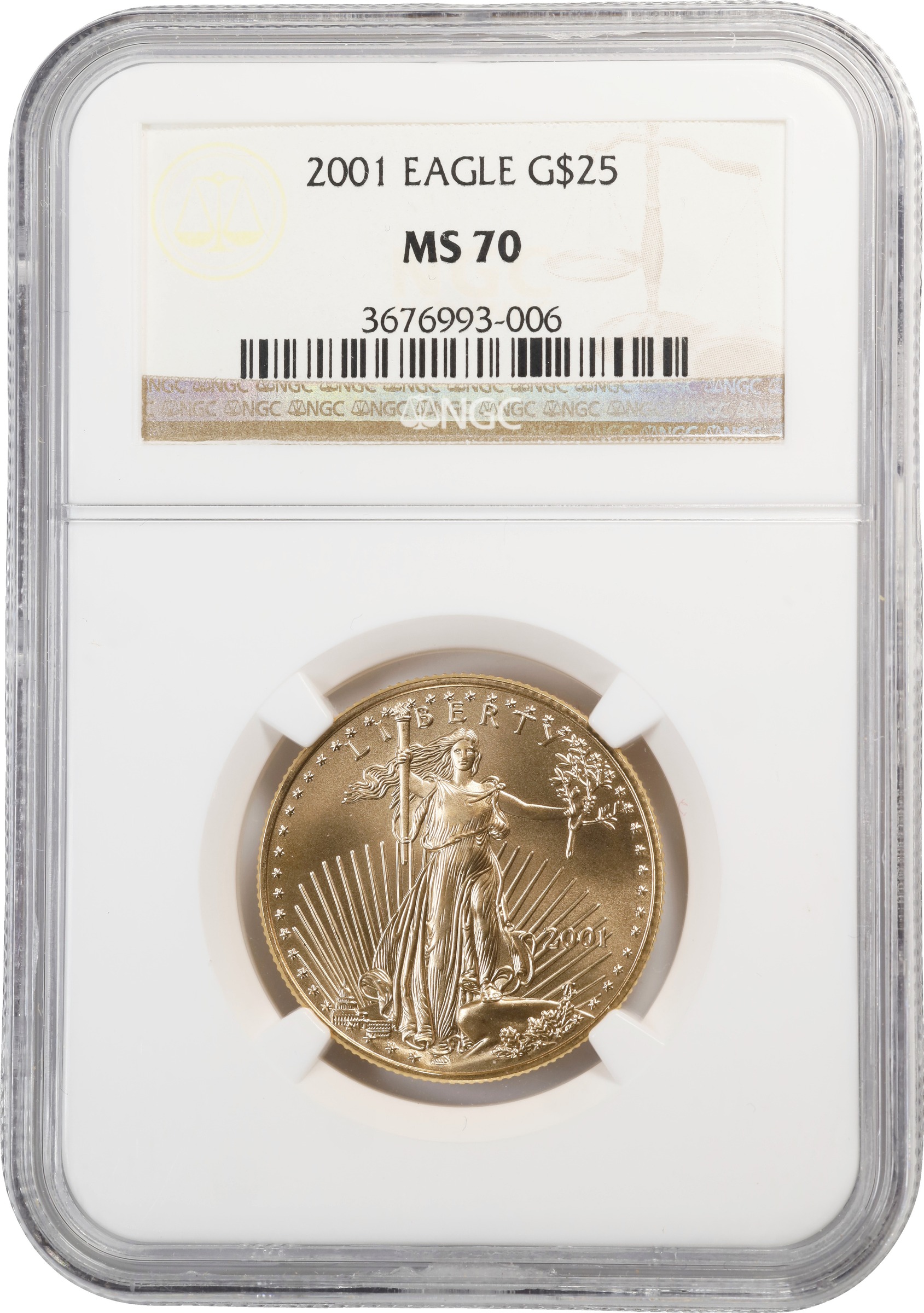 Image for 2001 $25  Gold Eagle OGP