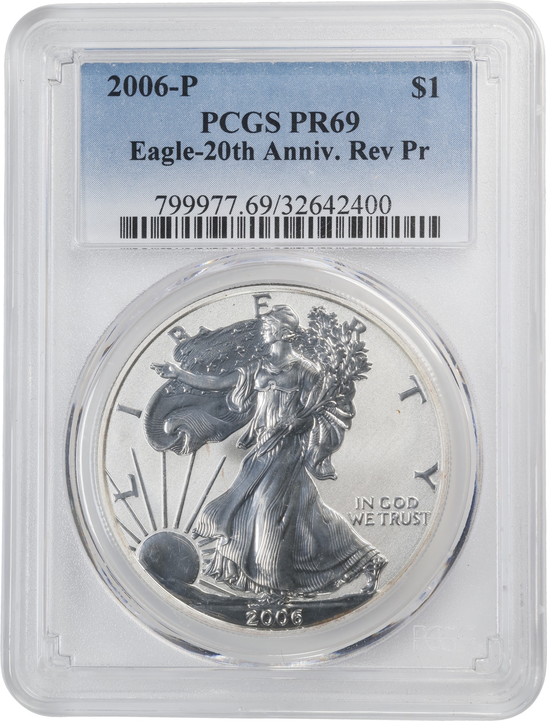 American Silver Eagle (ASE) S$1  One Ounce, 1986- PR DCAM [Type] OGP thumbnail 3