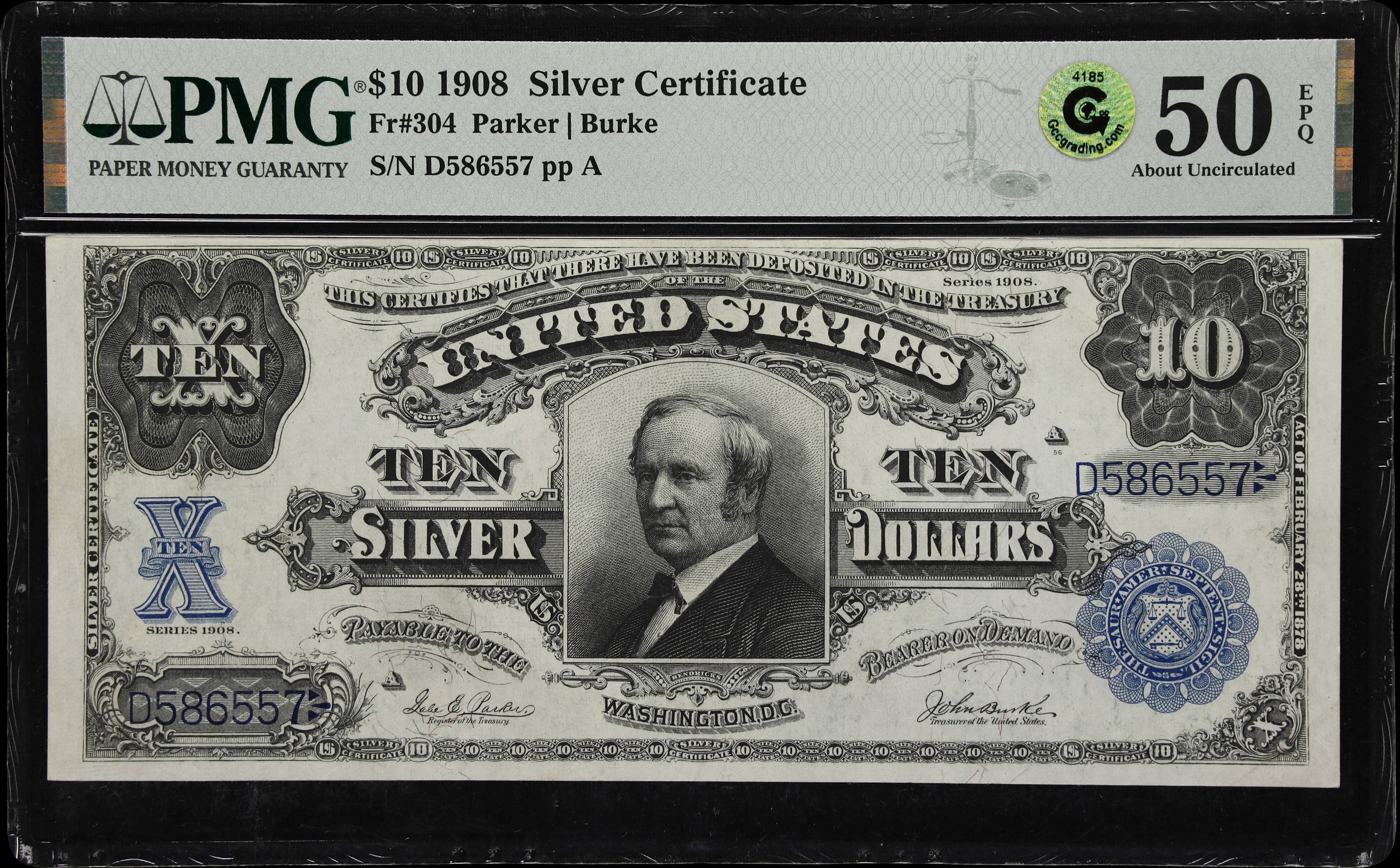 1908 $10  (Fr. 304) thumbnail 3